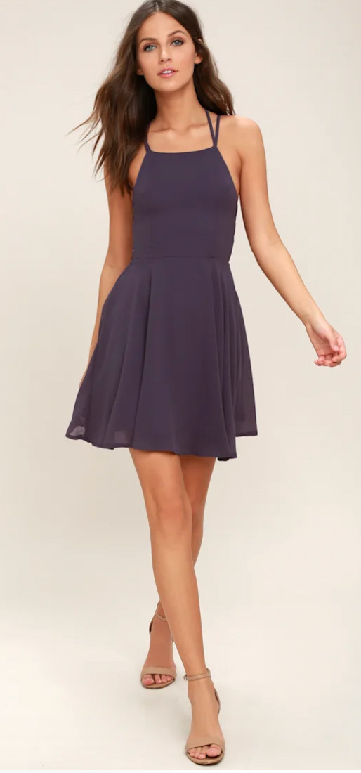 NWT Lulus Good Deeds Lace Up Dress Dusty Purple XL Fairy Coquette Bachelorette