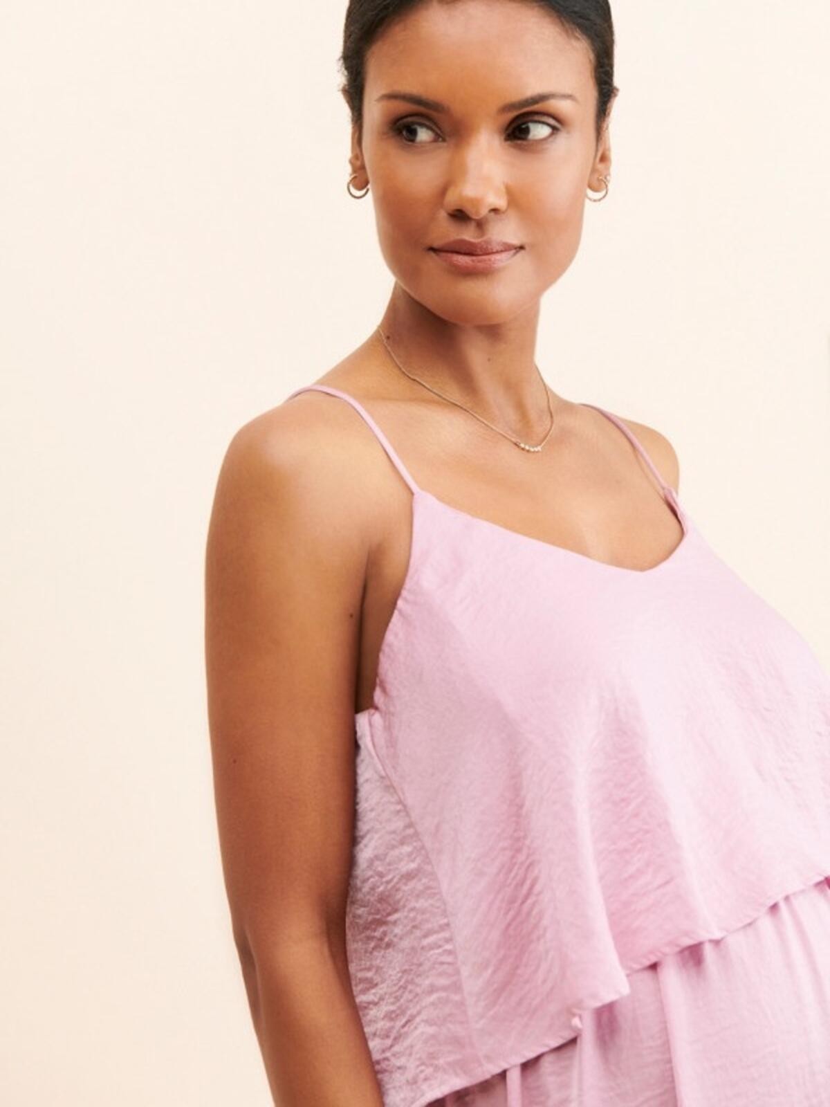 NWT Ripe Maternity Nursing Slip Dress in Pink Size Small NEW WITH TAGS