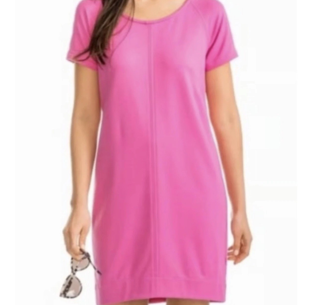 Southern Tide Phlox Pink Dress Short Sleeve Preppy Career Round Neck Womens Sz O