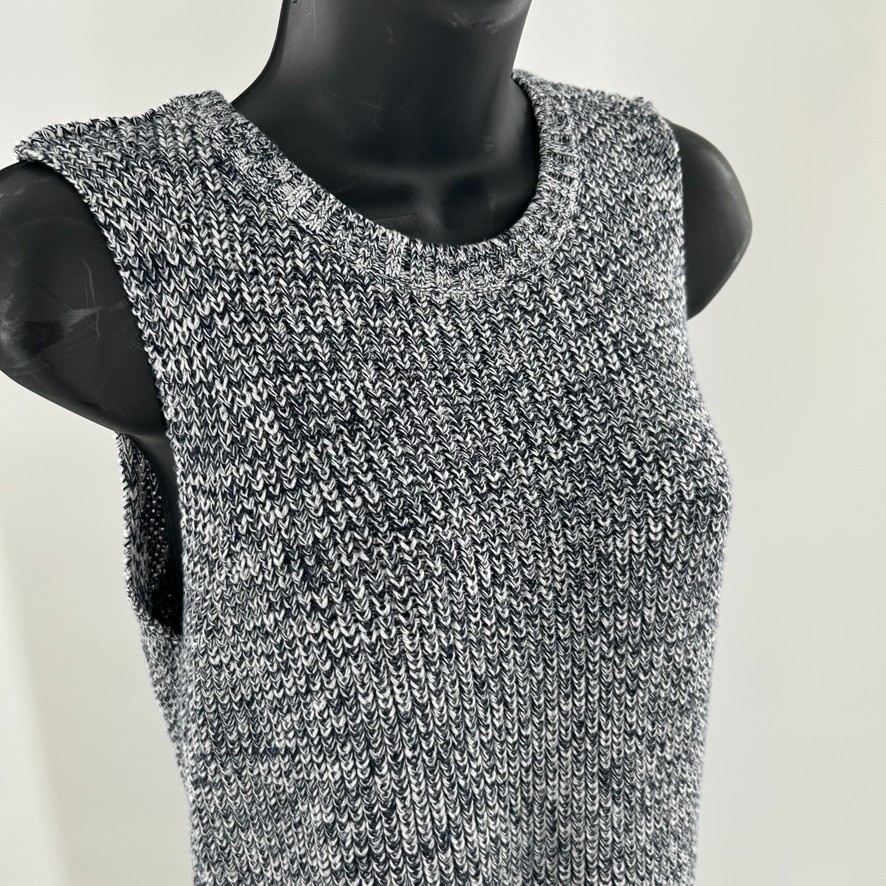 Noisy May Knitted Sleeveless Maxi Dress Womens Petite XS Dark Navy/White VTG