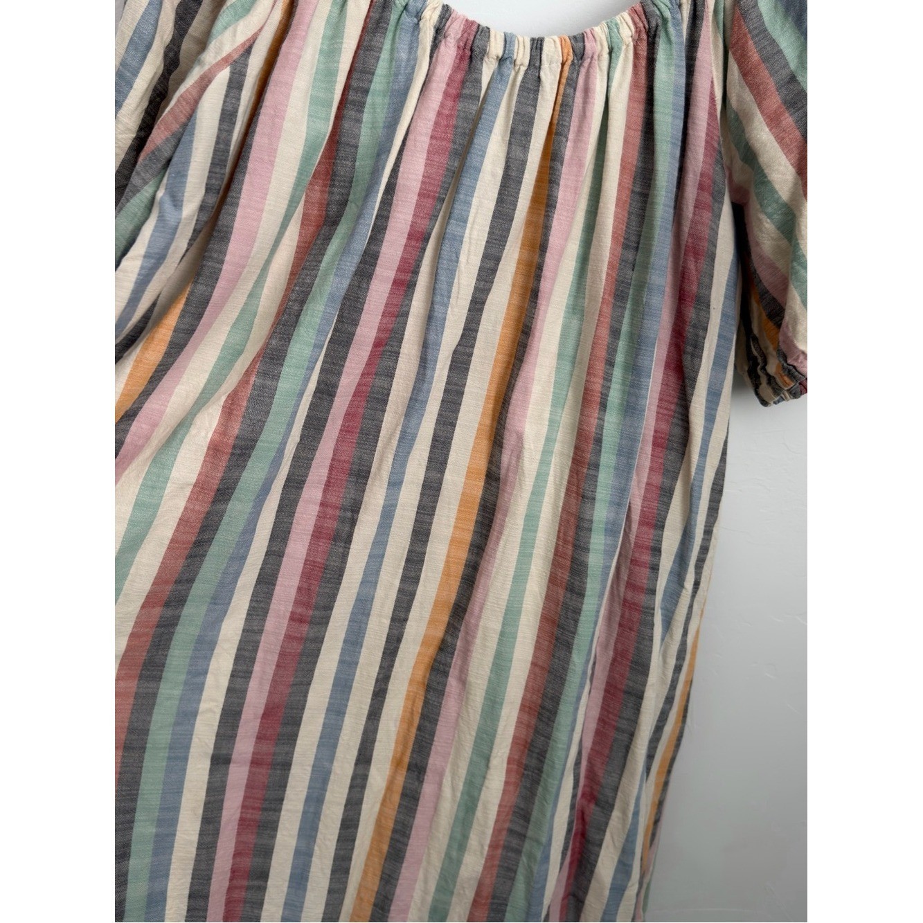 Madewell Multicolor Vertical Stripe Midi Dress