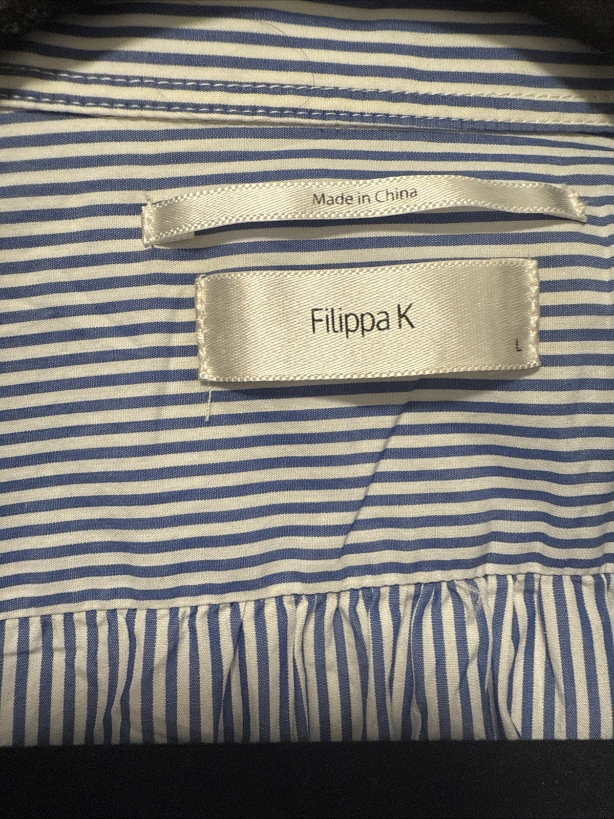 Filippa K Women’s Y2K Blue Button Up Tunic Shirt Dress Size L Oversized New Wave