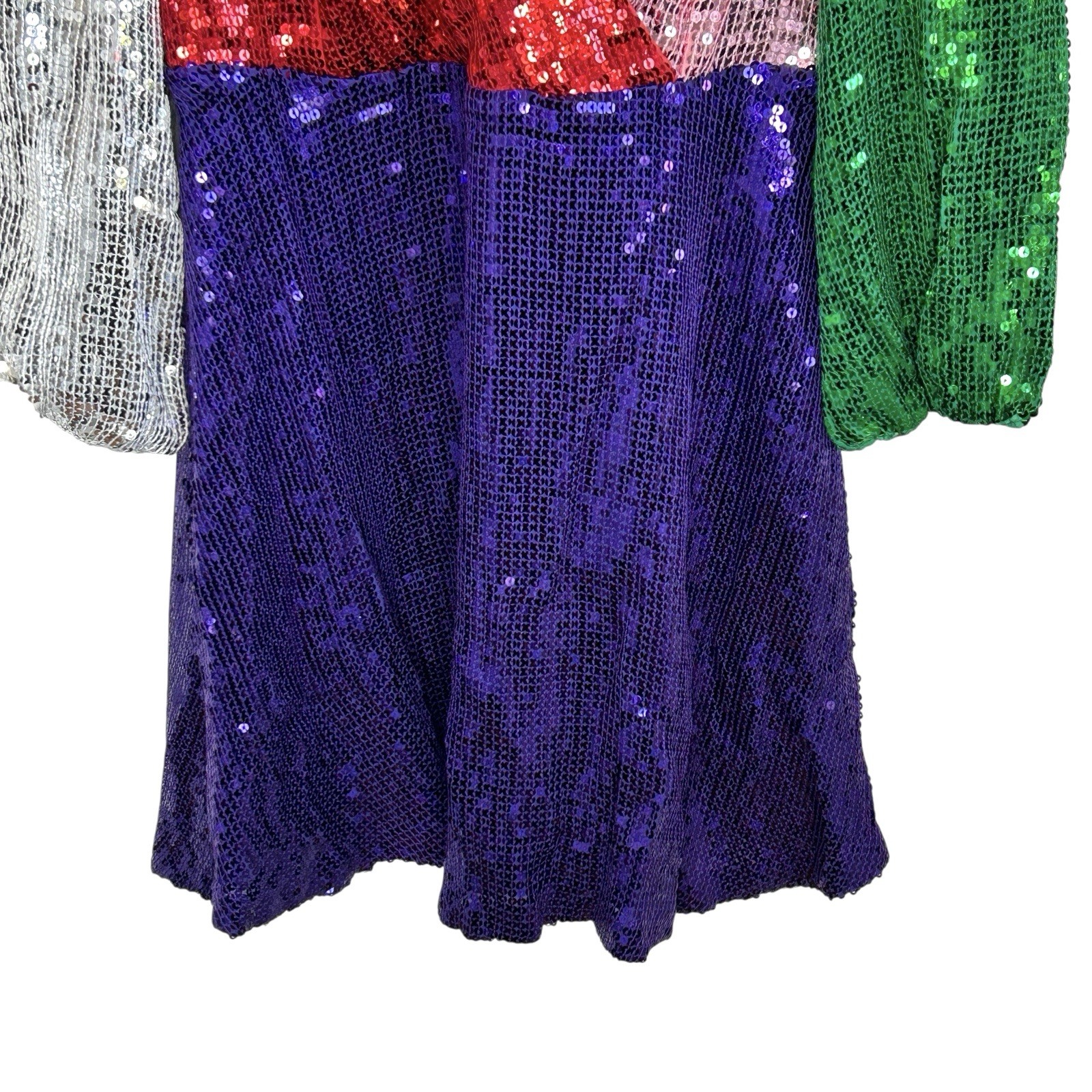 Alice + Olivia Blaze Sequin Colorblock Mini Dress 10 NYE Holiday Party Hoco NWT