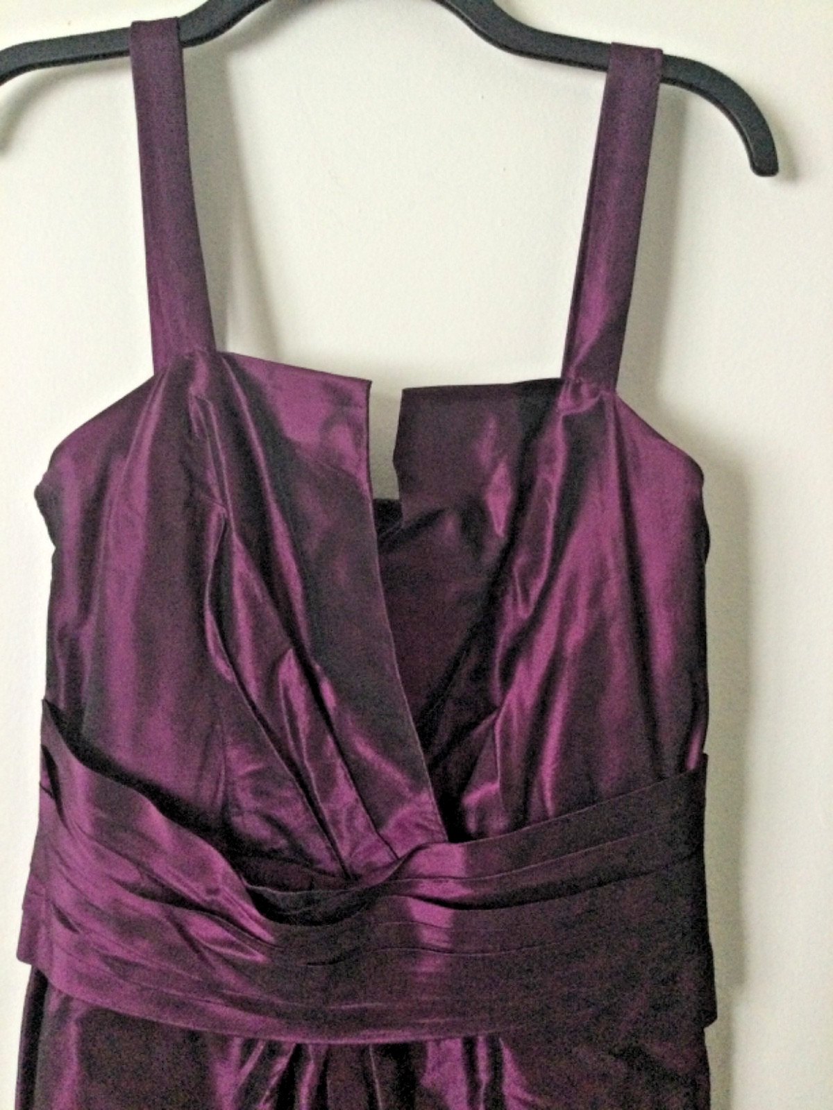 VERA WANG Lavender Label Purple Silk Cocktail Mini Dress 8 Straps Lined Zip
