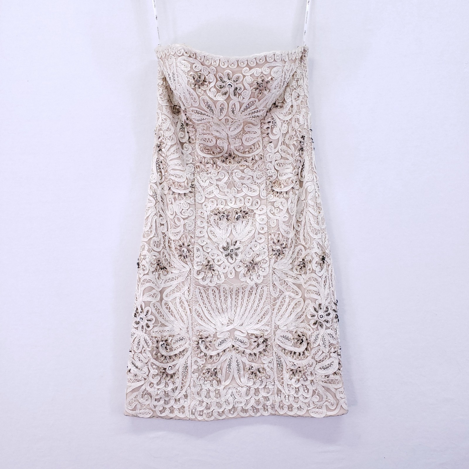 SUE WONG Vintage Nocturne Short Dress Sz 0 Stunning Sequin Laced Beaded Formal