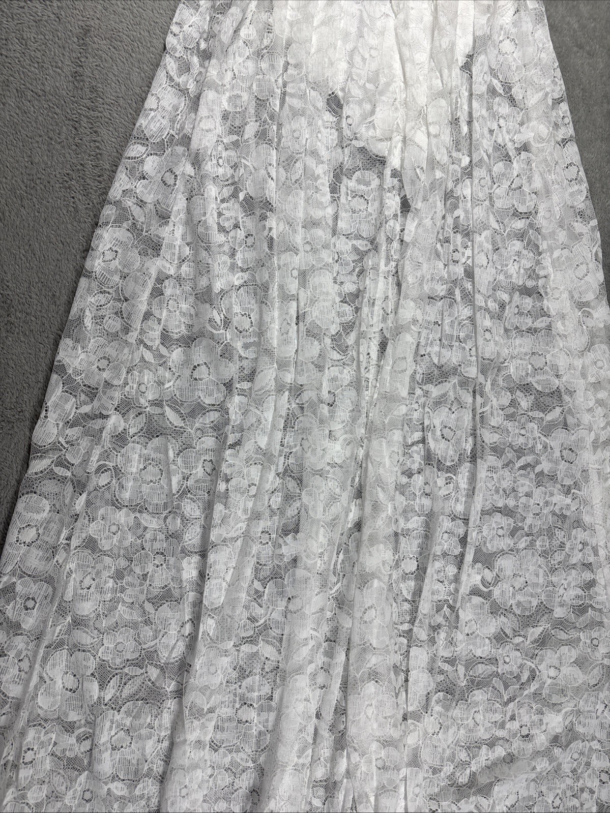 NWT For Love and Lemons Lorena Maxi Dress White Lace Size XS