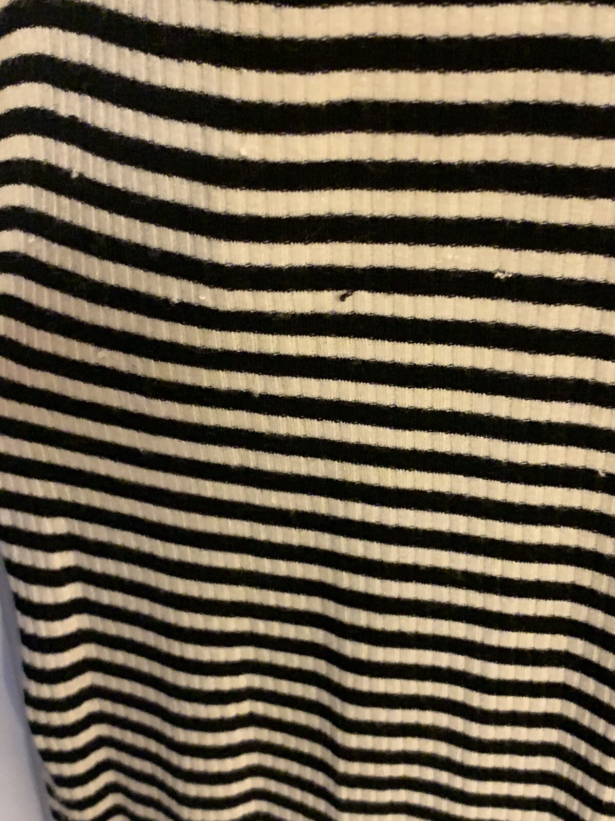 Velvet Torch Black White Striped Maxi Dress Size XS Lined Mock Neck Side Slit