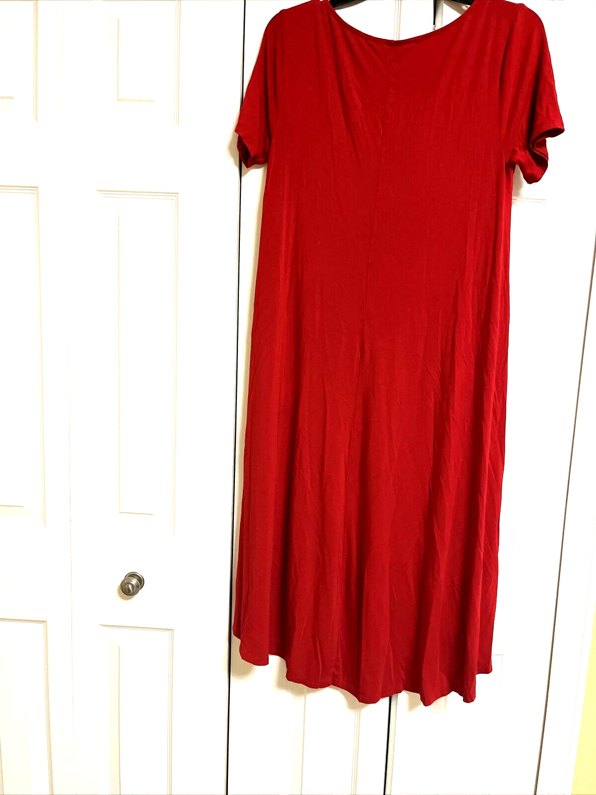 Philosophy Scarlet Red Stretch Short Sleeve Hi- Low T-Shirt A-Line Dress Size M