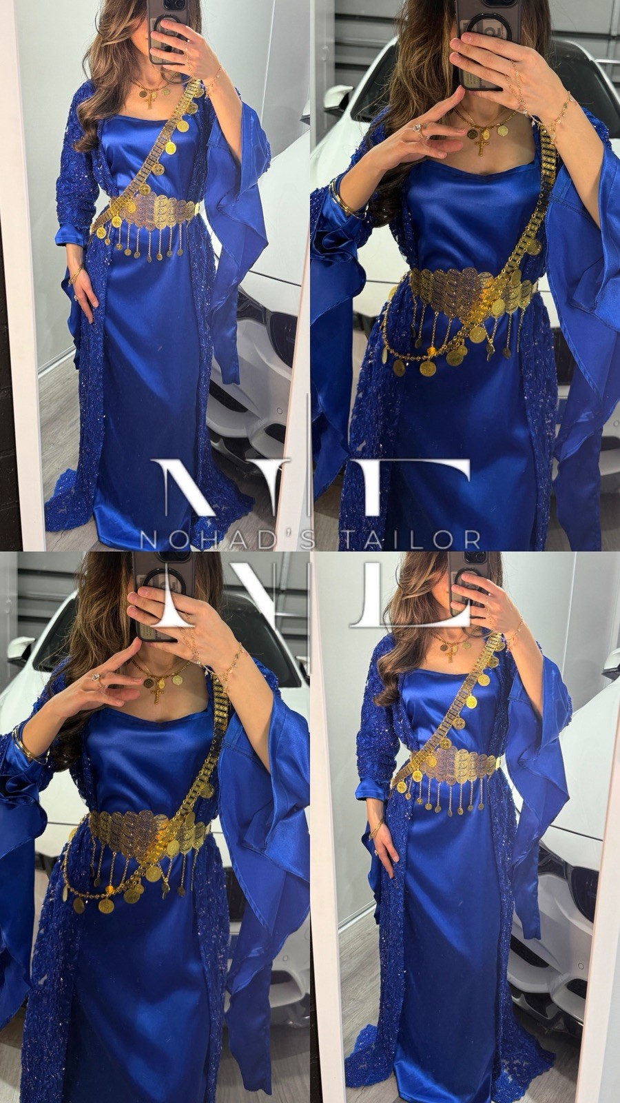Royal Blue Kurdish Gown (Jilli Kurdi)