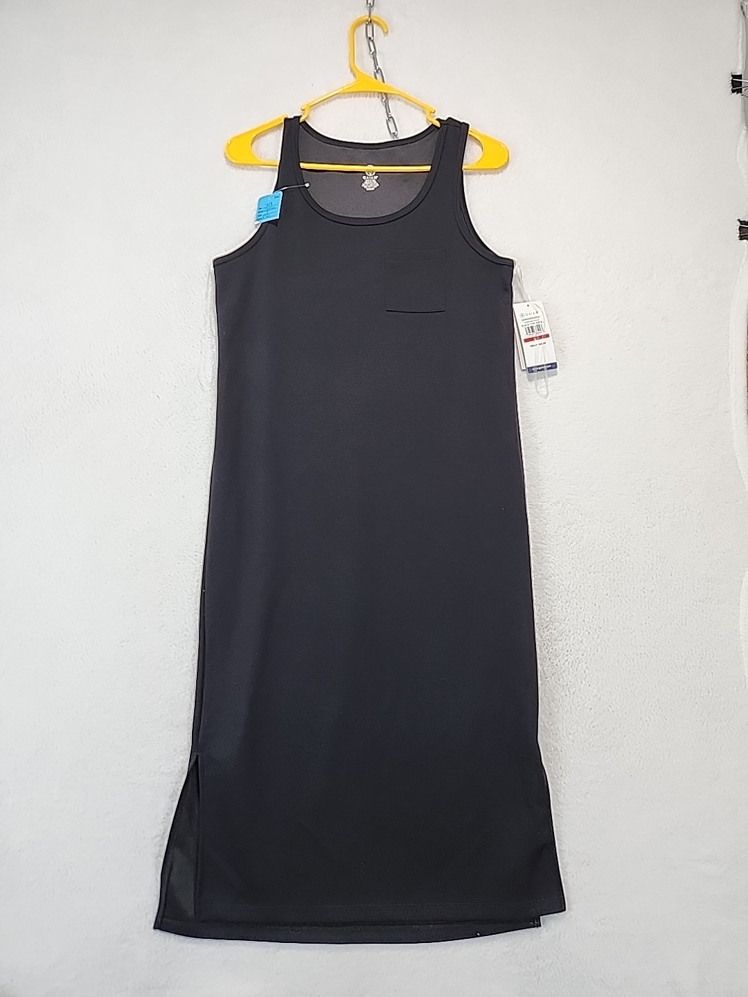 GAIAM Black Sleeveless Hudson Midi Tank Dress Women’s Size S Sheath Scoop Neck