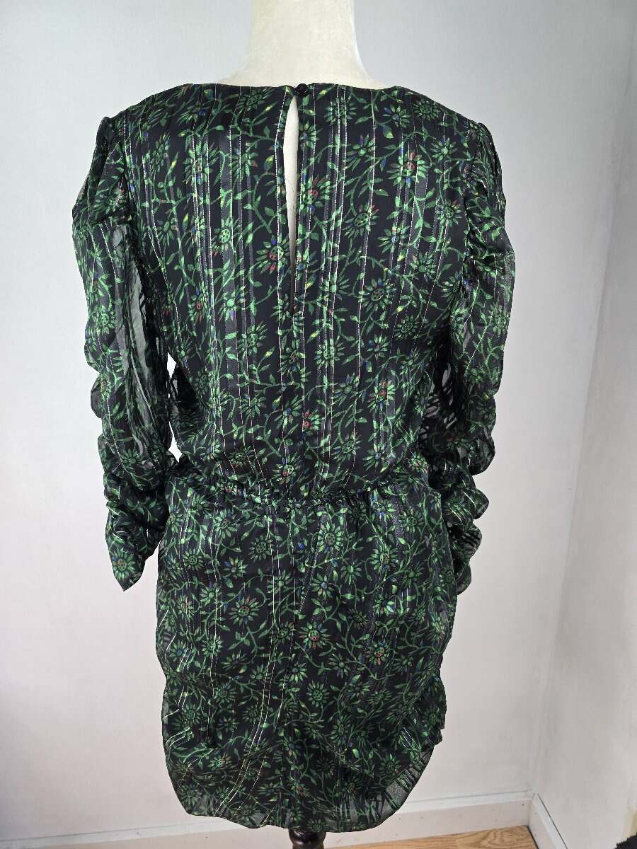 NWT! WALTER BAKER Large Women’s Green & Black Floral Dress Holiday