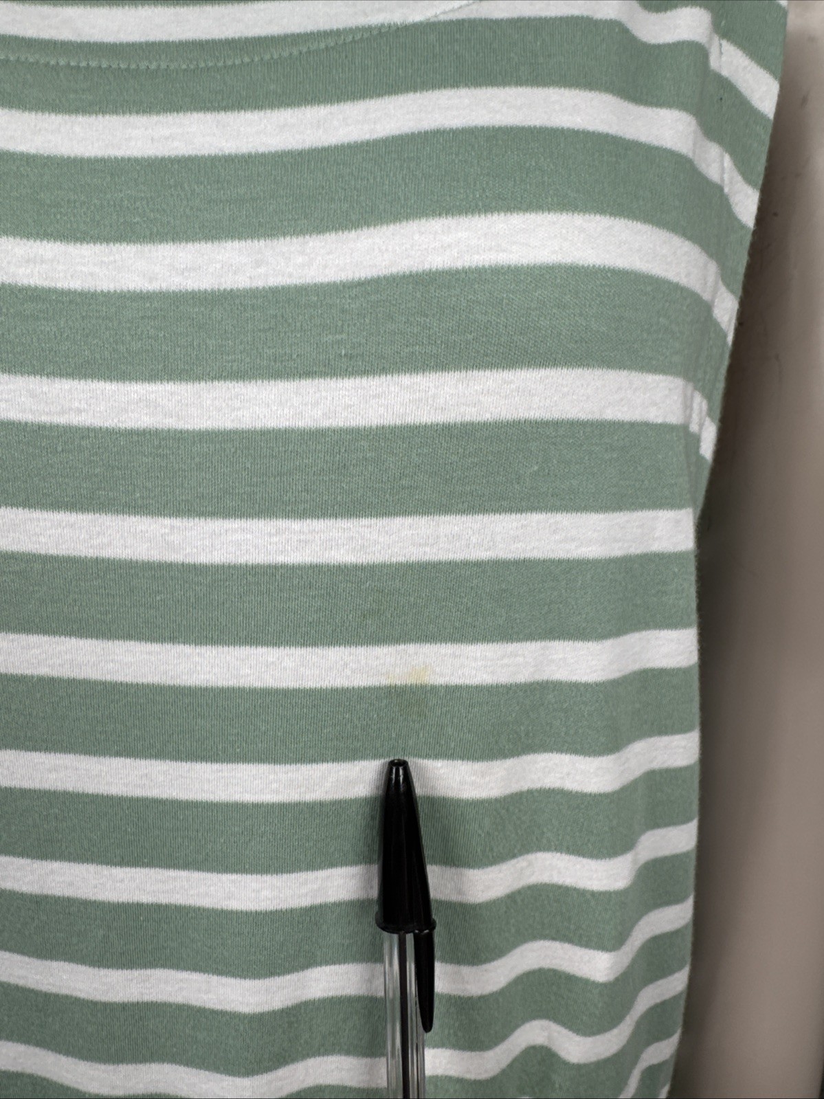 Haven Well Within Large Green Striped Sleeveless Tank Dress 100% Cotton