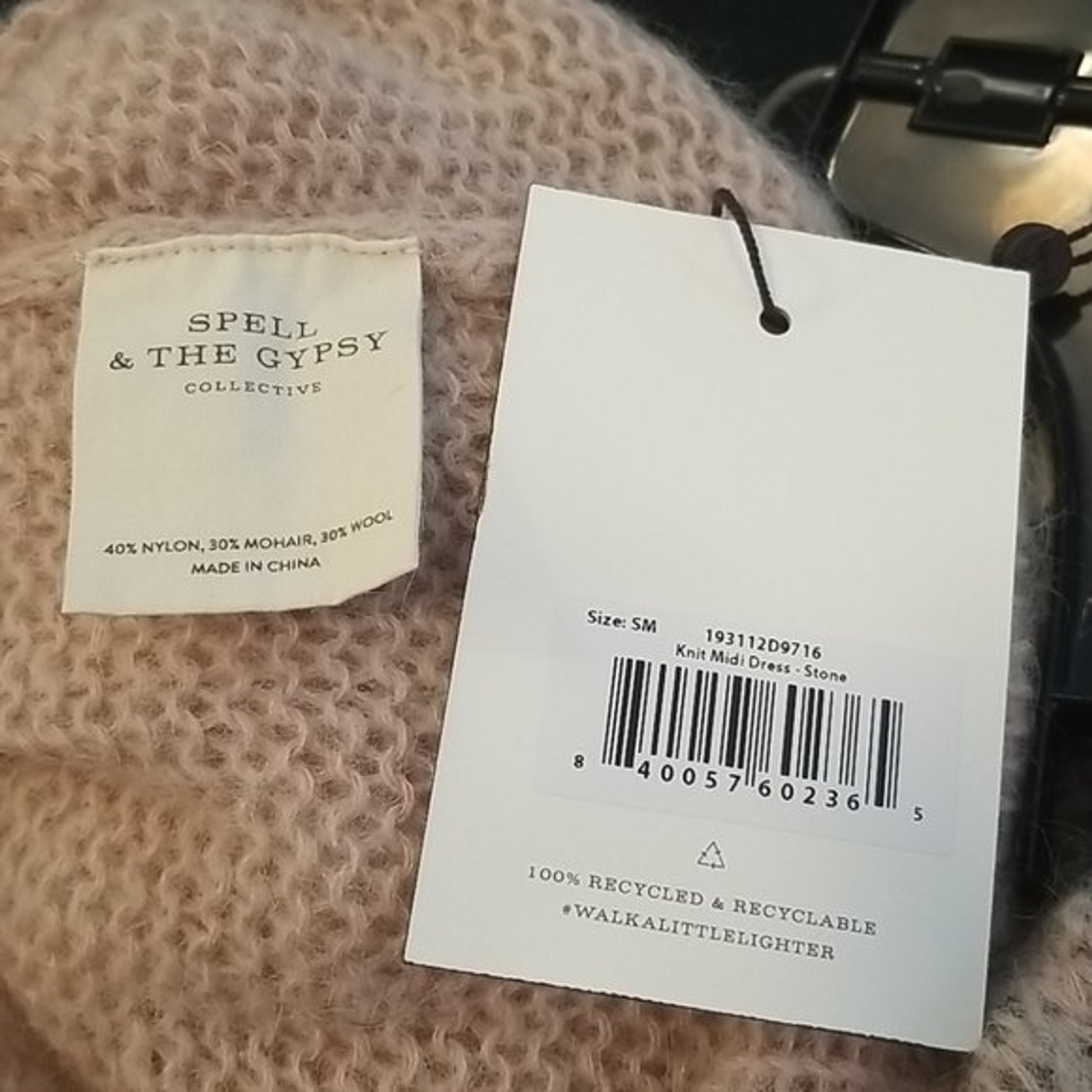 💕SPELL & THE GYPSY💕 Knit Midi Sweater Dress ~ Stone Small/Medium NWT