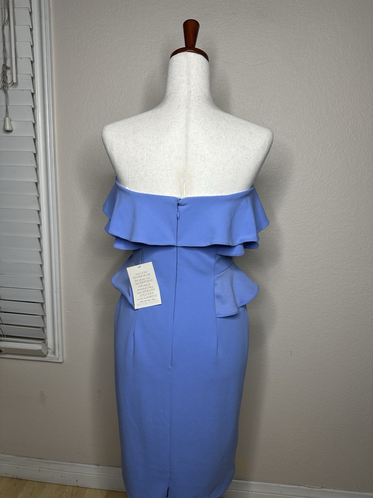 Alexia Admor Women’s Strapless Dress Style #D2772 Blue Sz 6 NWT Romantic Lined