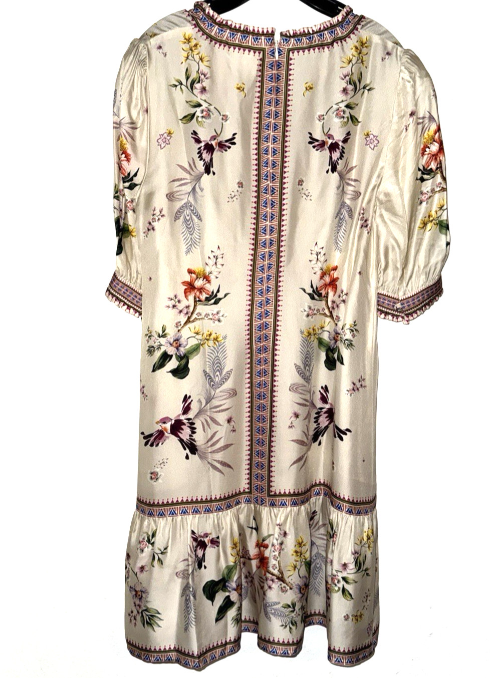 Johnny Was Silk Blend Loren Dress Willah Multi Floral White XL; NWT