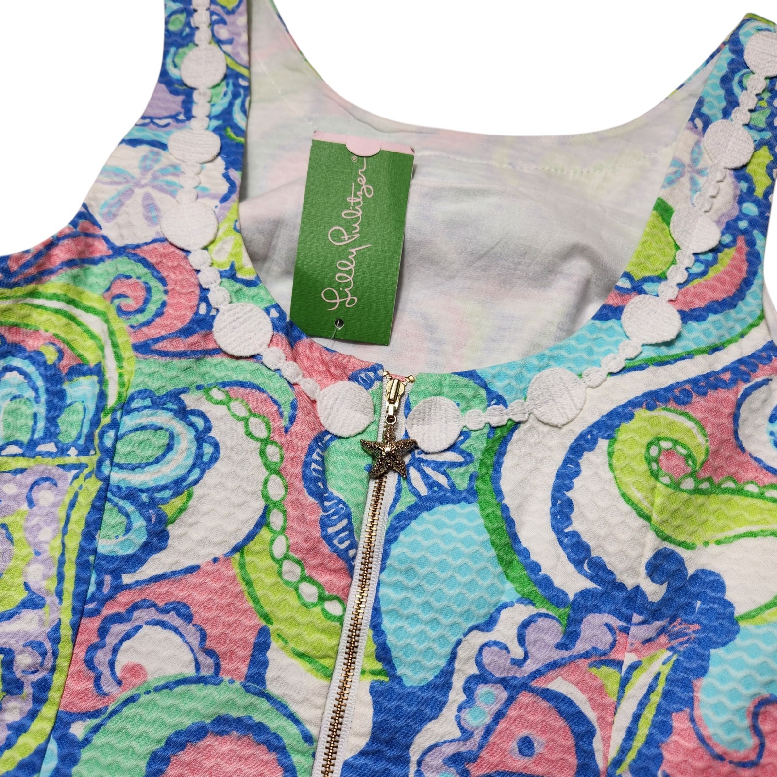 New With Tags Lilly Pulitzer Size 4 Delia Shift Muni Dress Bows Beachy Paisley