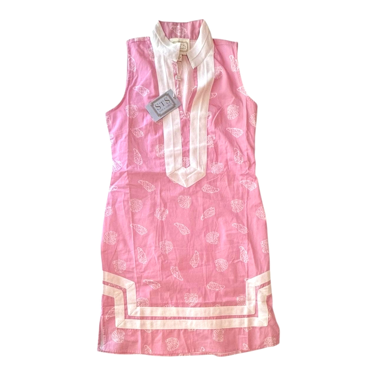 Sail to Sable Pink Shell Classic Tunic Dress Womens Size EXTRA-SMALL Pink