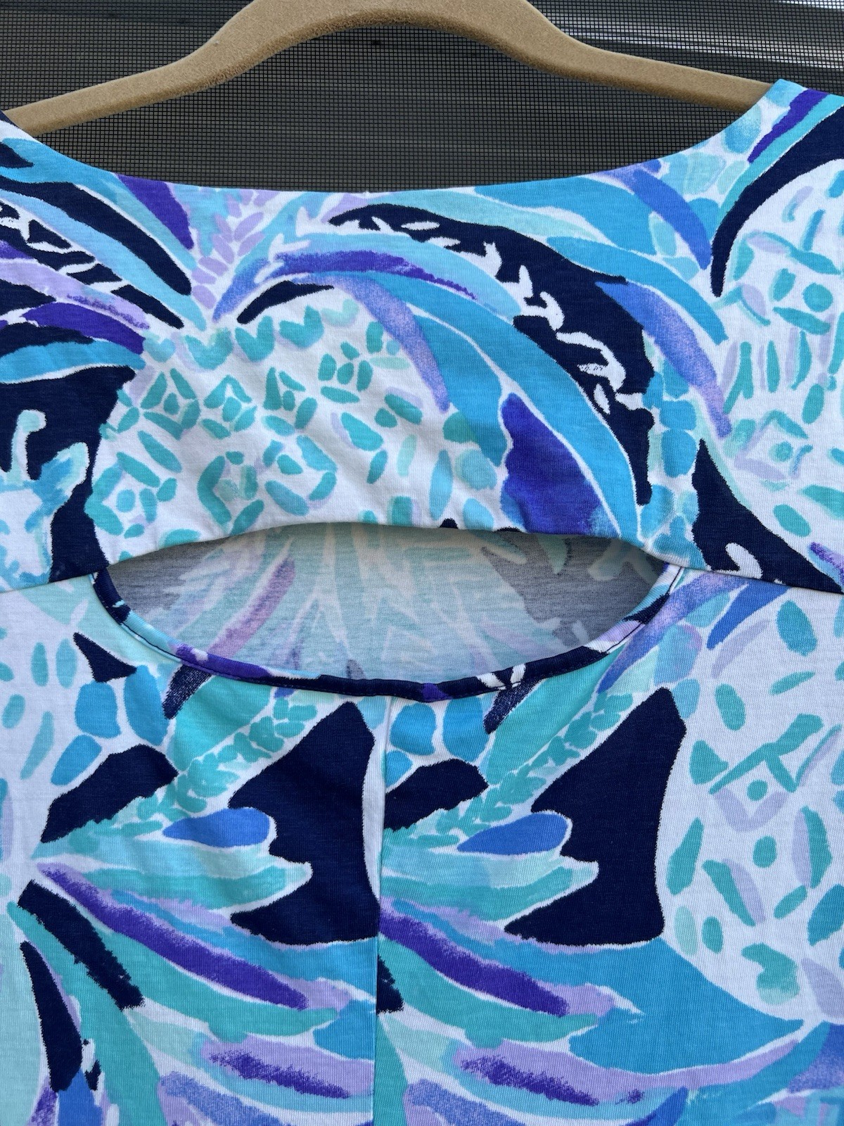 Lilly Pulitzer Hollee Shift Dress Alotta Colada Size Medium Women Blue Purple