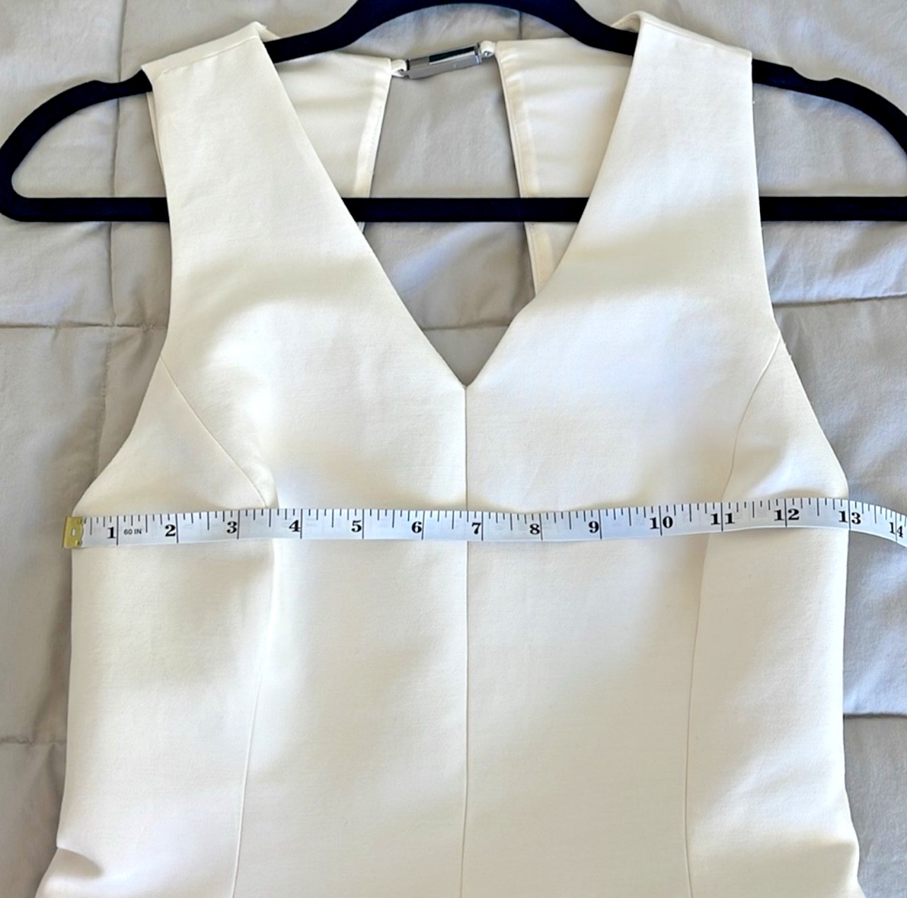 Halston Heritage Ivory Sleeveless A-Line Silk Blend Dress Women’s 0 Cocktail