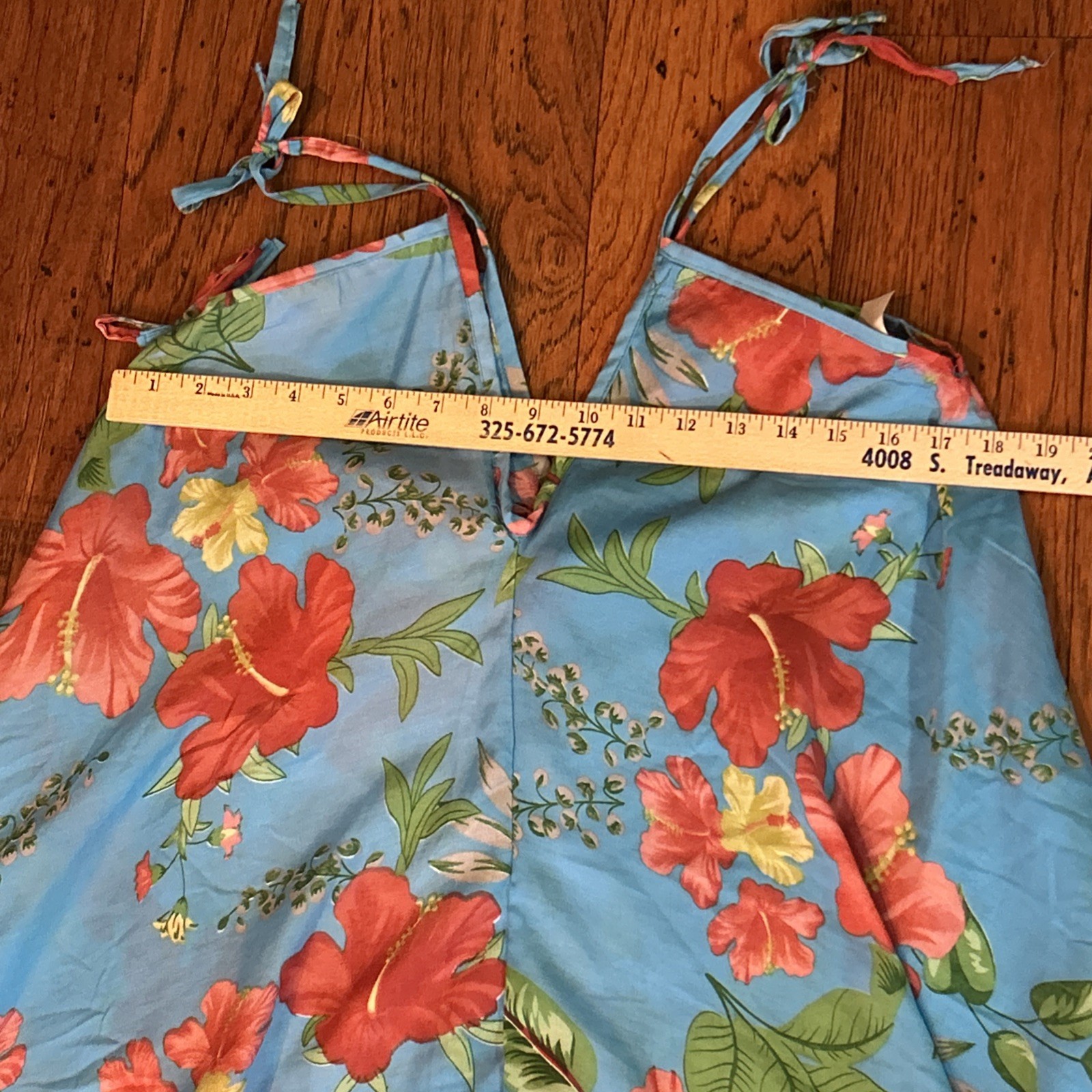 India Boutique Aqua Blue Boho Adjustable Strap Asymmetrical Dress One Size READ