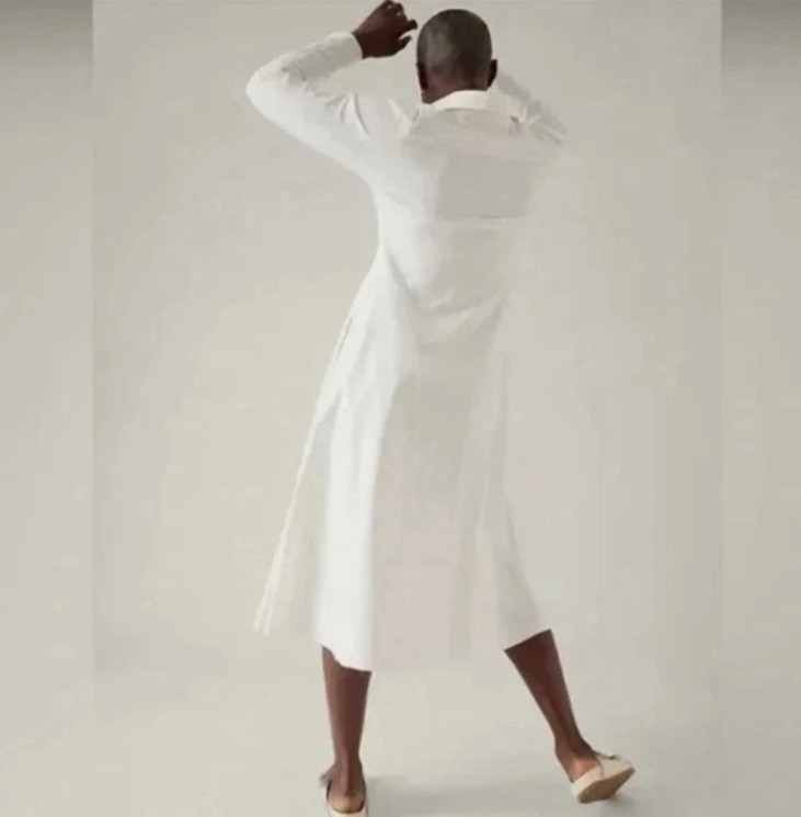 ATHLETA Cosmic Layer Dress XL Magnolia White #534776 NWT travel Minimalist $189