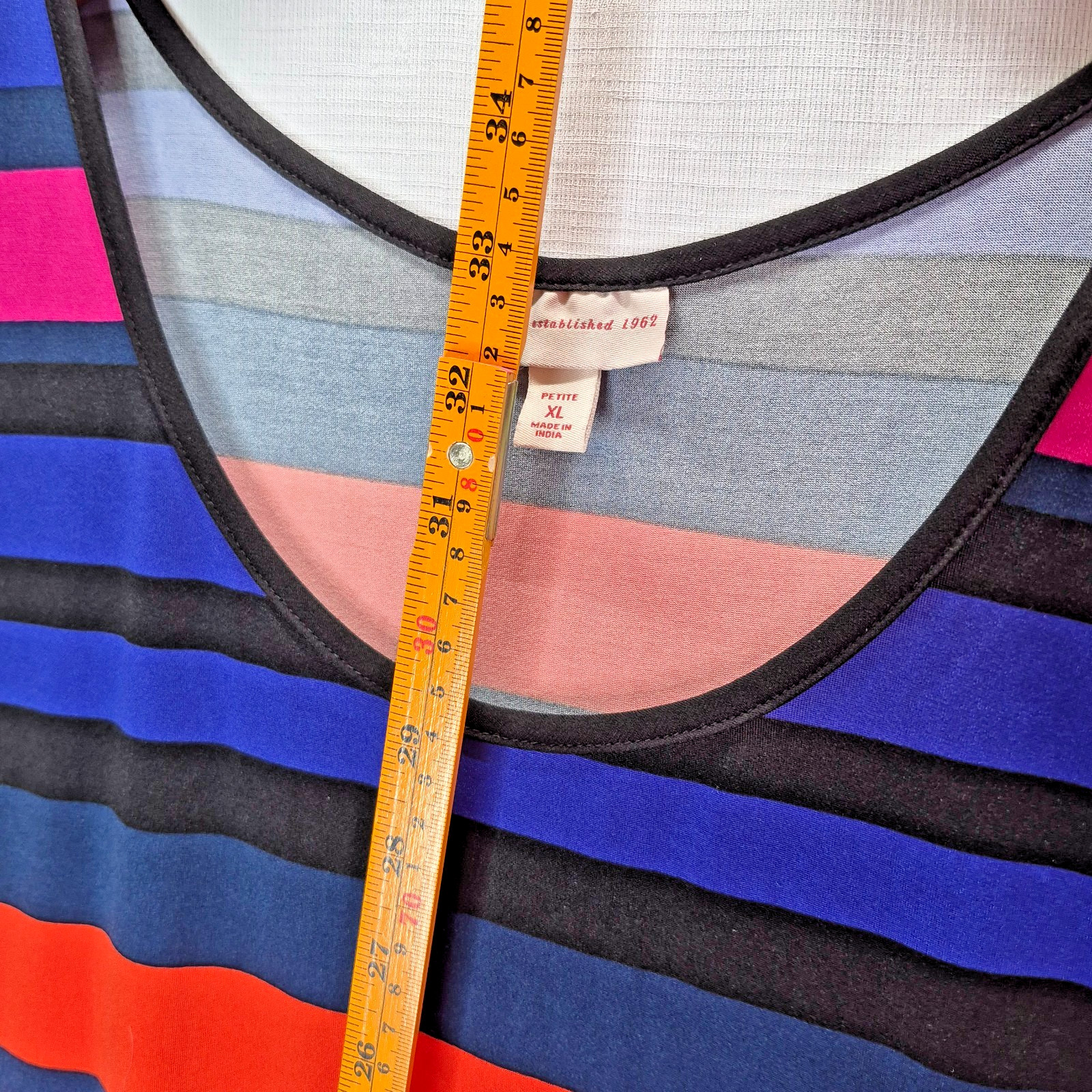 DB Established 1962 Sleeveless Striped Dress XL Petites– A-Line Stretchy Knit