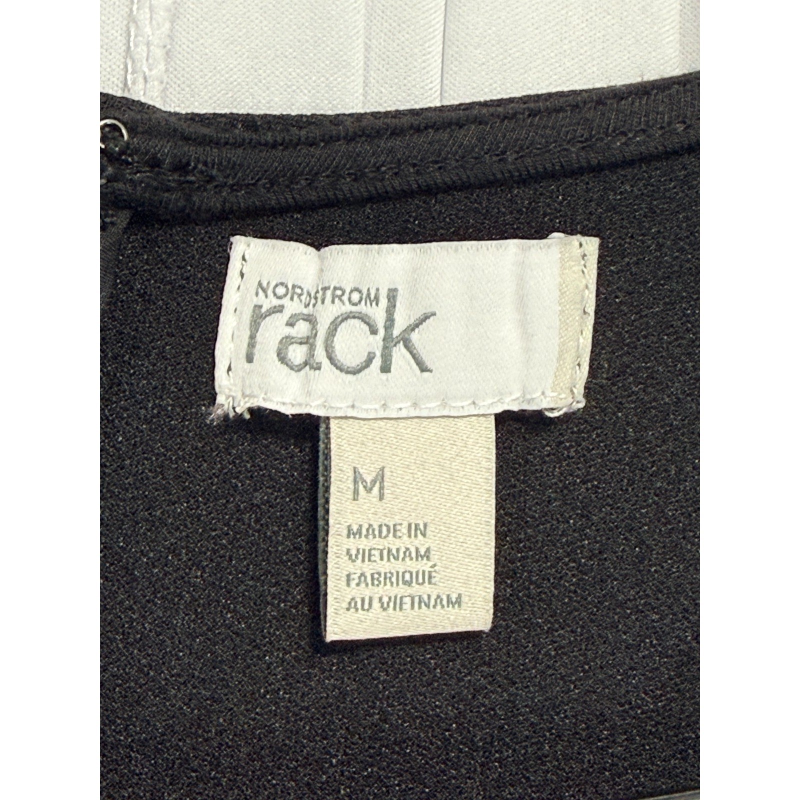 Nordstrom Rack Womens Medium Black Sheath Dress Cap Sleeve V Neck Career NWT