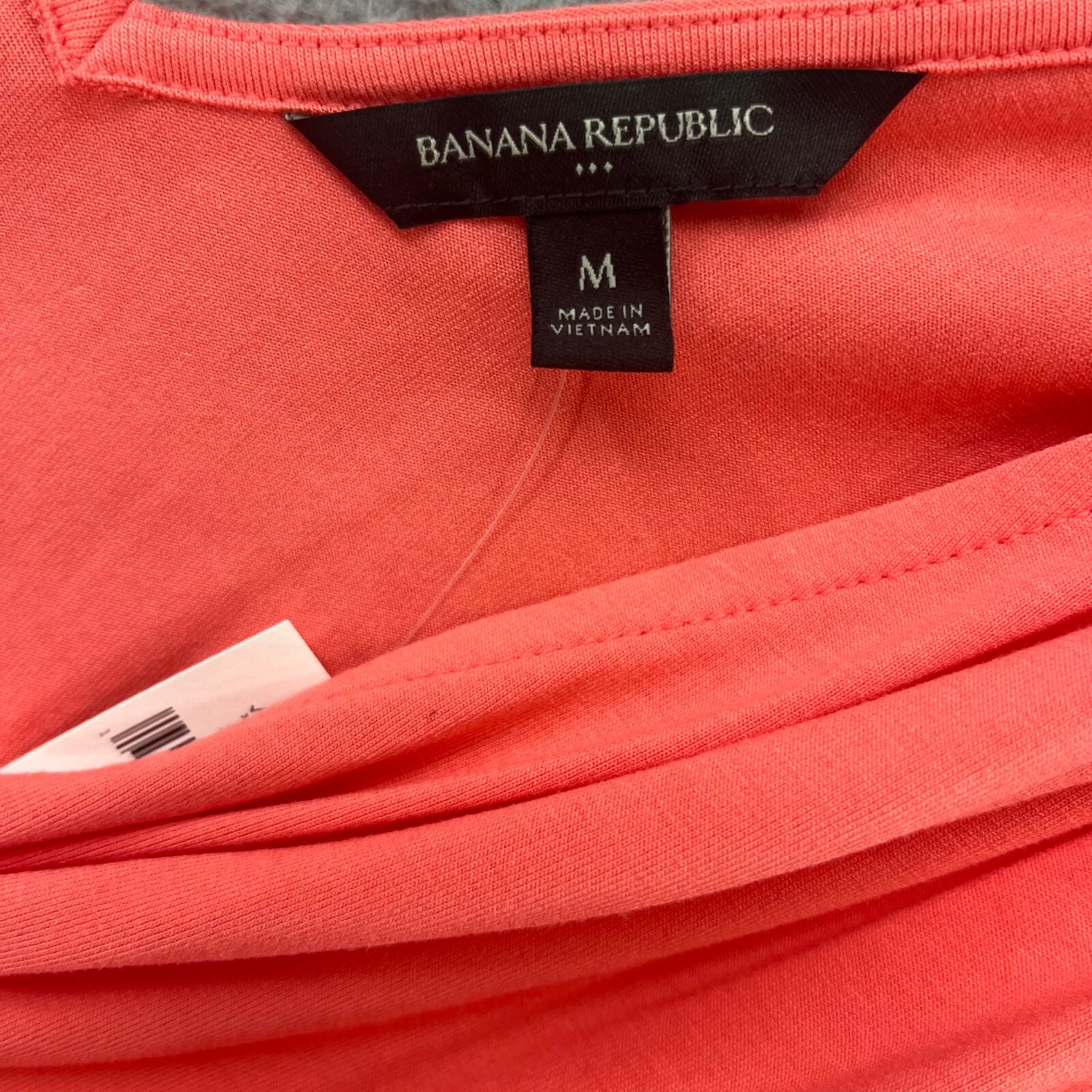 Banana Republic Goddess Dress Light Coral Cross Front Sleeveless Faux Wrap Sz M