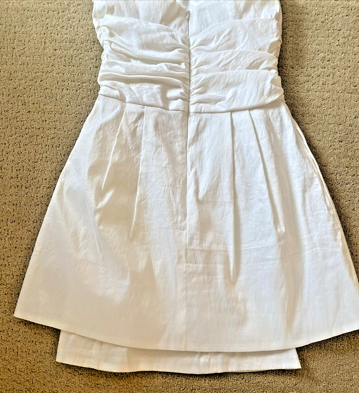 VTG 80s 90s Jessica McClintock White Prom HOCO Dress Bubble Hem Sz 10