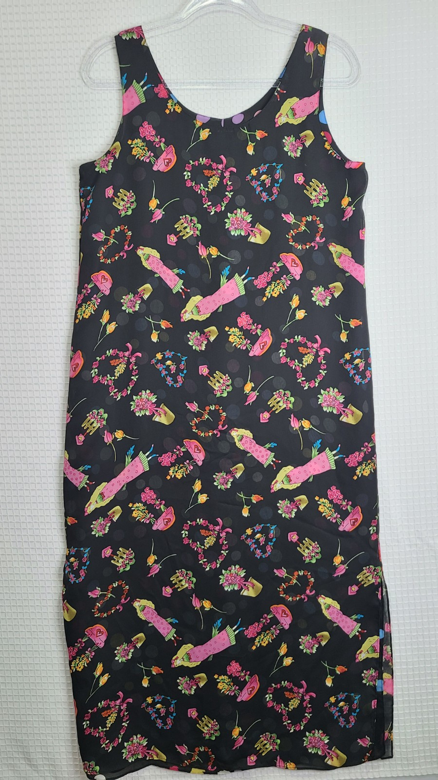 Whimsical Reversible Semi-Sheer Shift Dress Casual Lightweight Unbranded Est Med