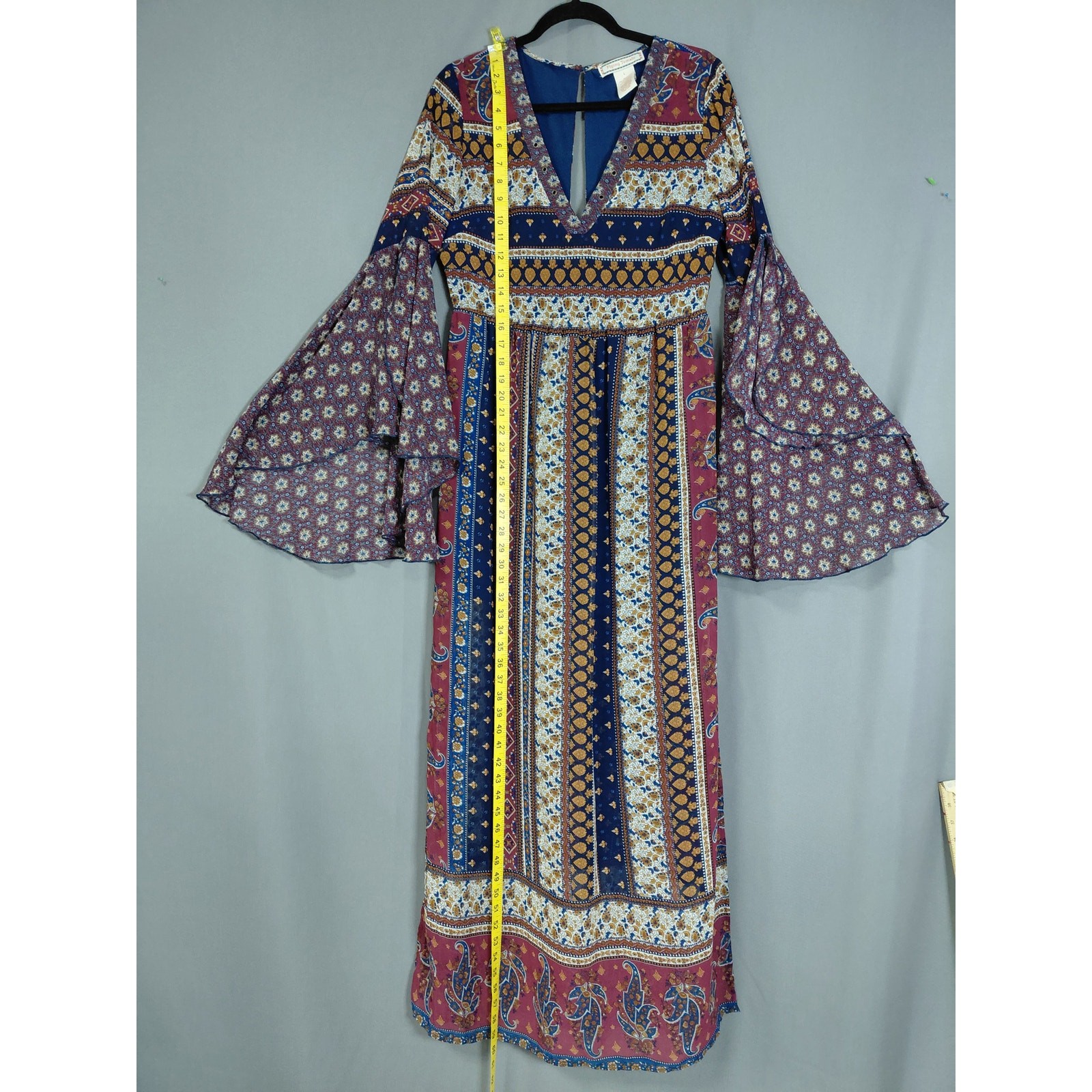 Flying Tomato Multicolor Maxi Geometric Dress Women Size L