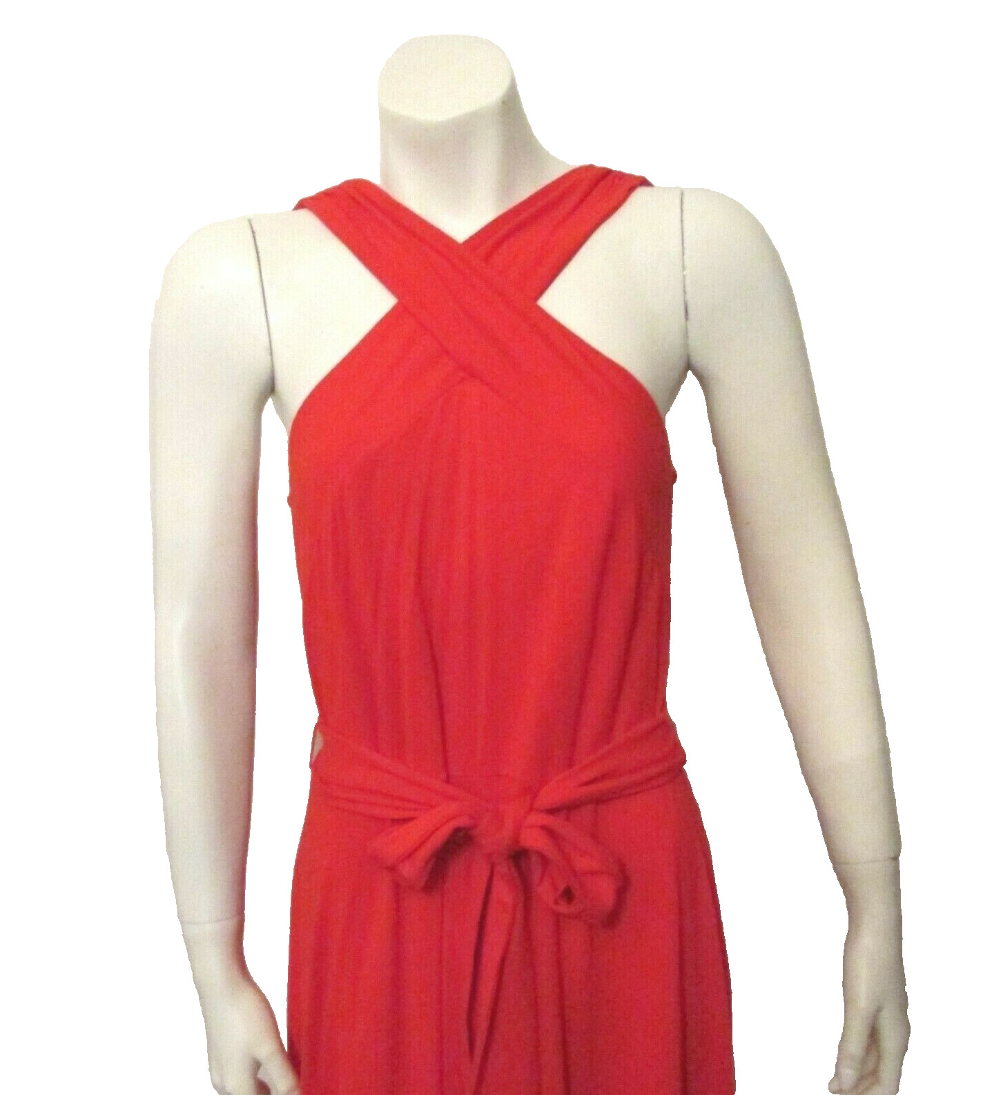 Ann Taylor Stretch Jersey Cross Neck Casual Party Fit & Flare Belted Dress 6P