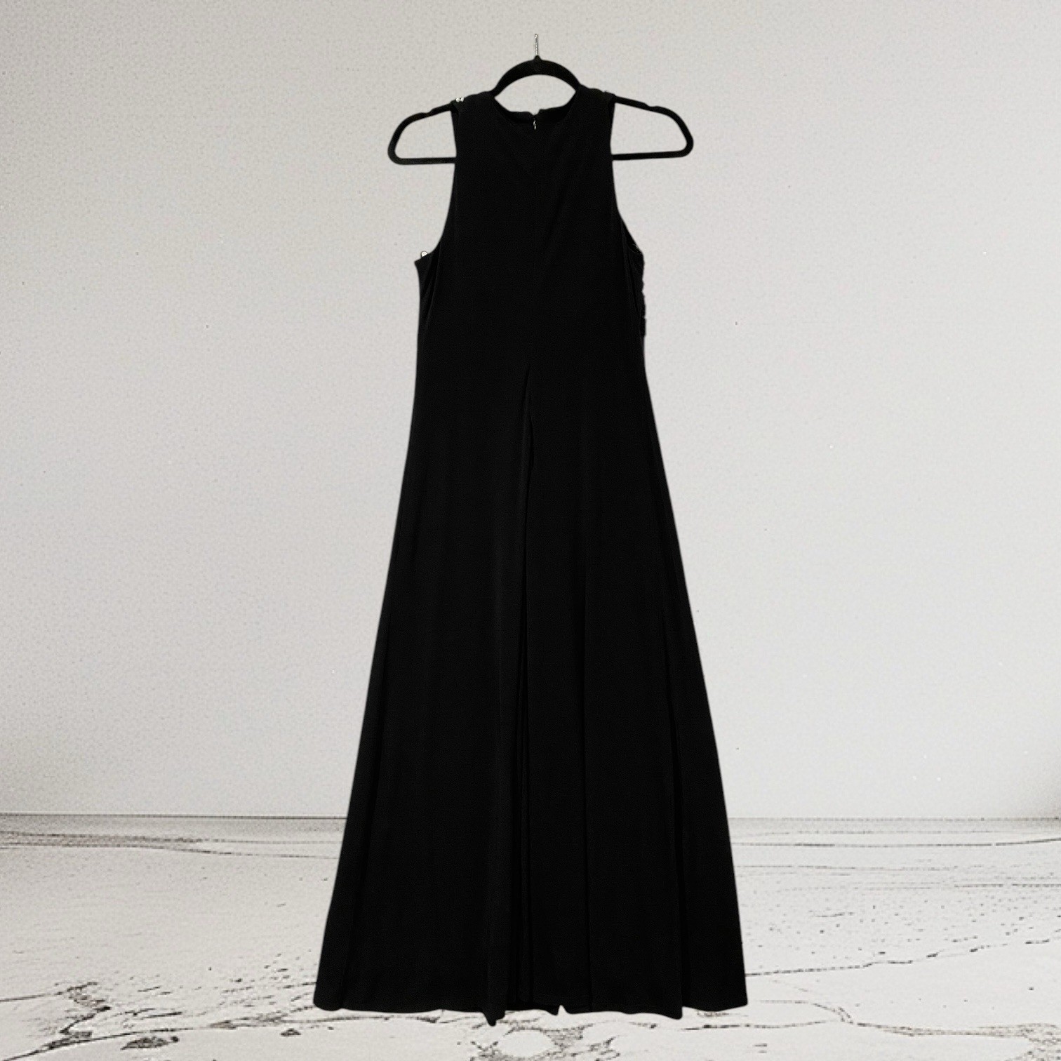 Soft Surroundings Black Beaded Maxi Dress Size XS Elegant Summer Party Event NWT