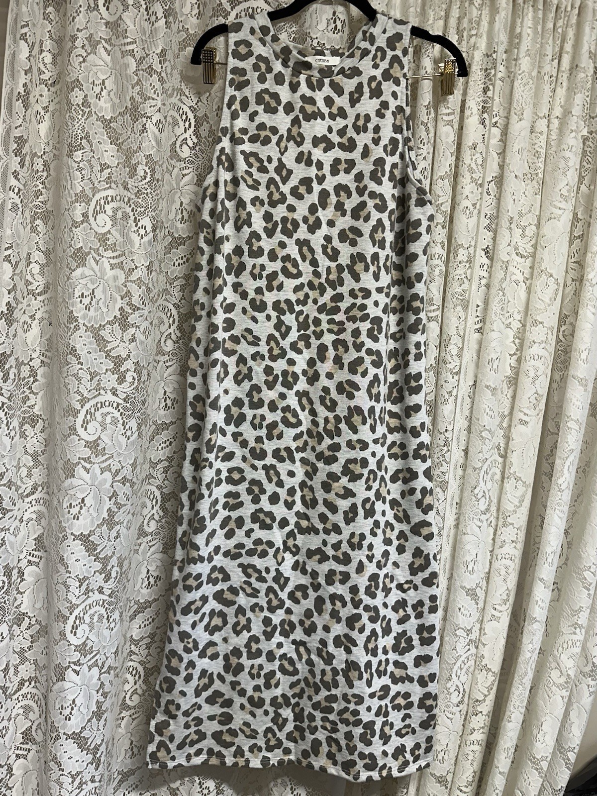 Cherish Animal Print Tank Midi Dress Size Medium