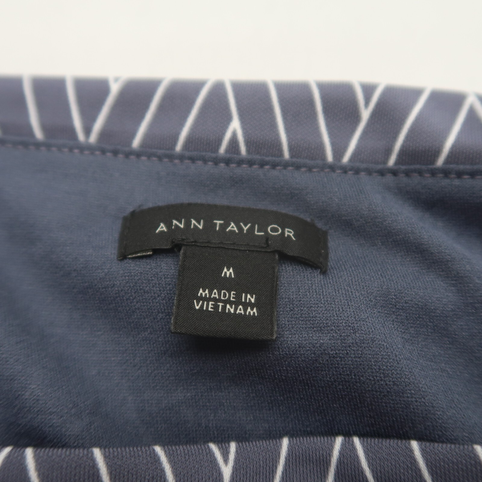 Ann Taylor Womens Shift Dress Medium Blue Non Wrinkle Travel 3/4 Sleeves