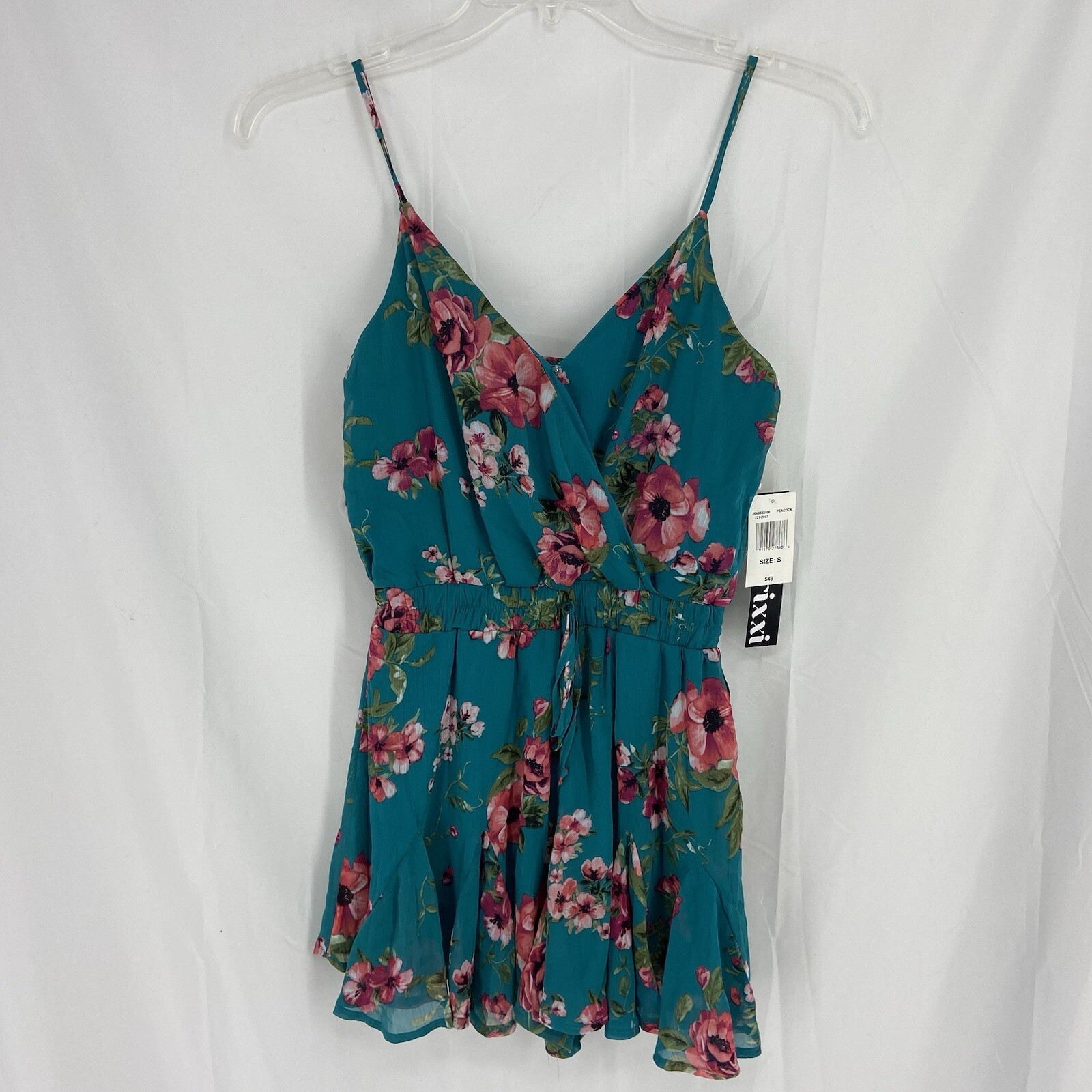 Trixxi Womens Floral Print Above Knee Tiered Mini Dress Juniors Size Small