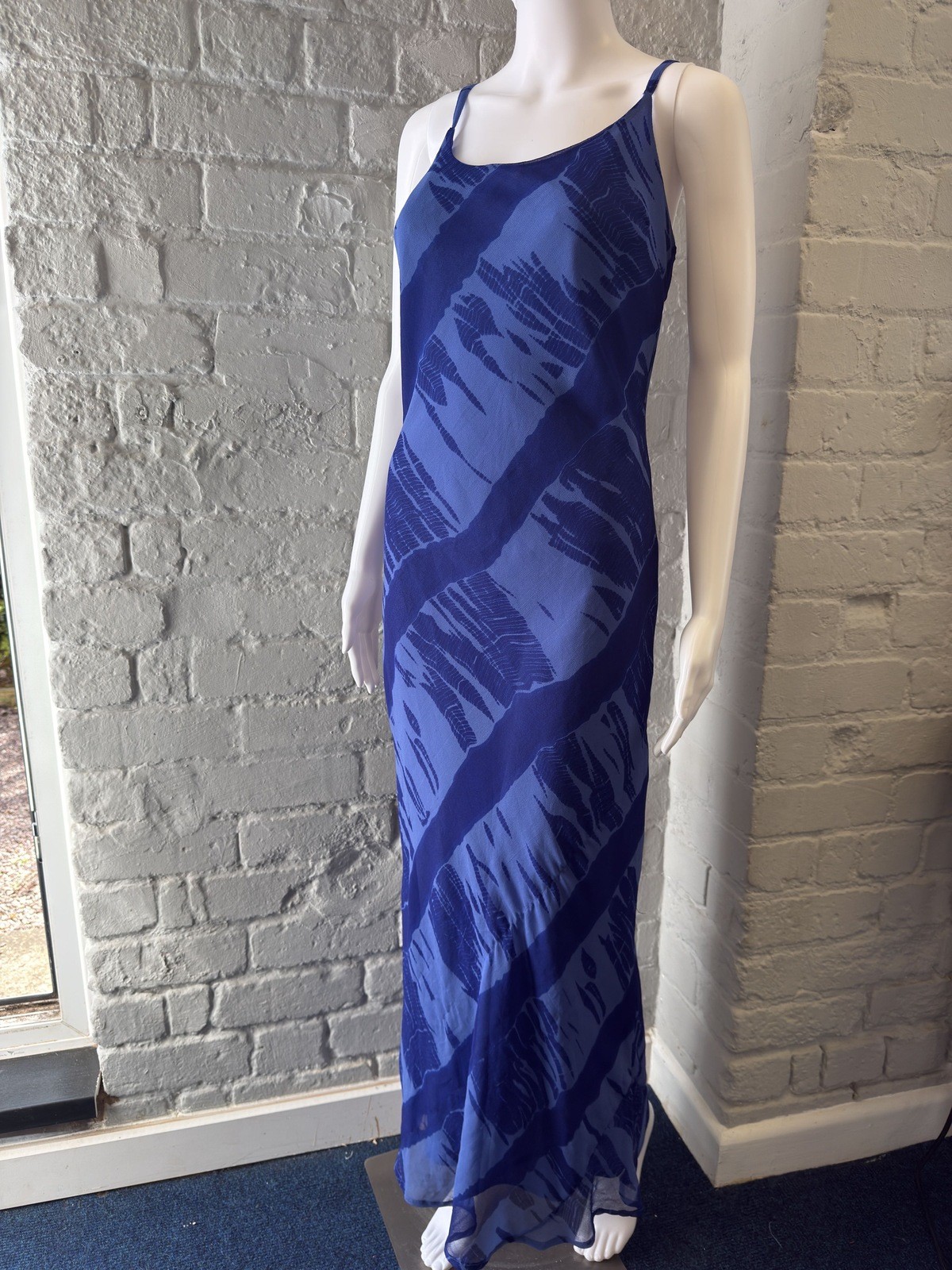 Dalmys Blue Patterned Maxi Dress