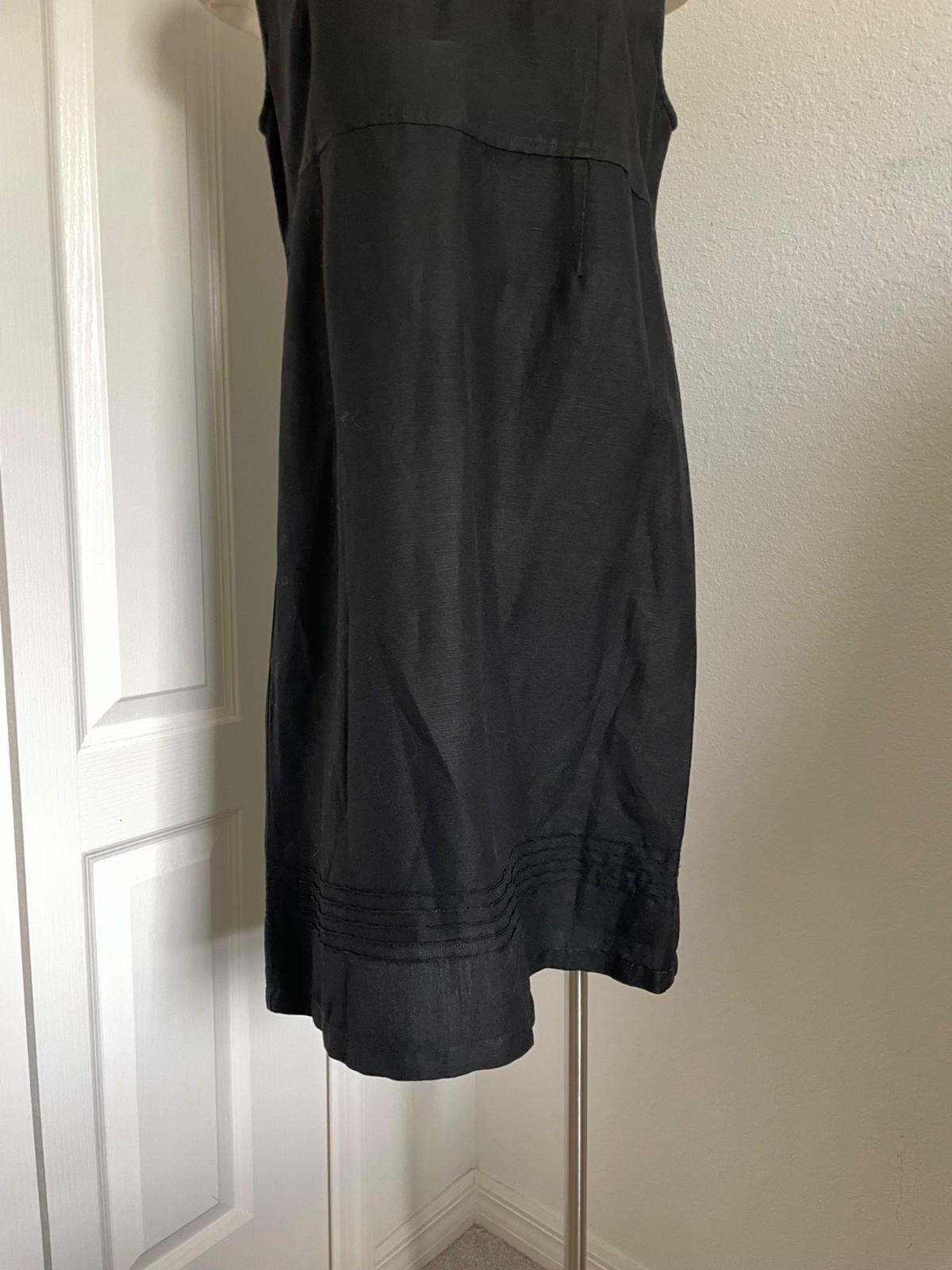 Mark, Fore, & Strike Black Linen Blend Sleeveless Mini Shift Dress Size Medium
