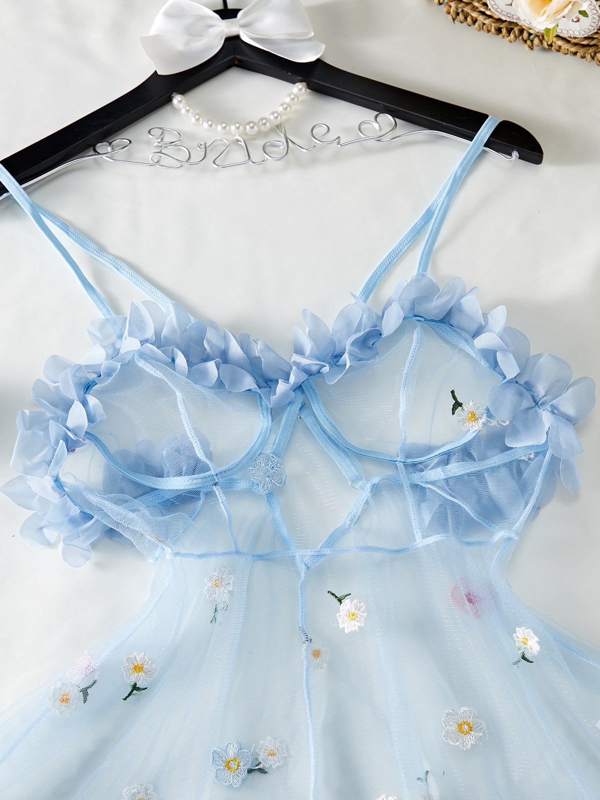 Womens Sexy Lingerie See Through Sleepwear Nightwear Teddy Babydoll Lace Dress