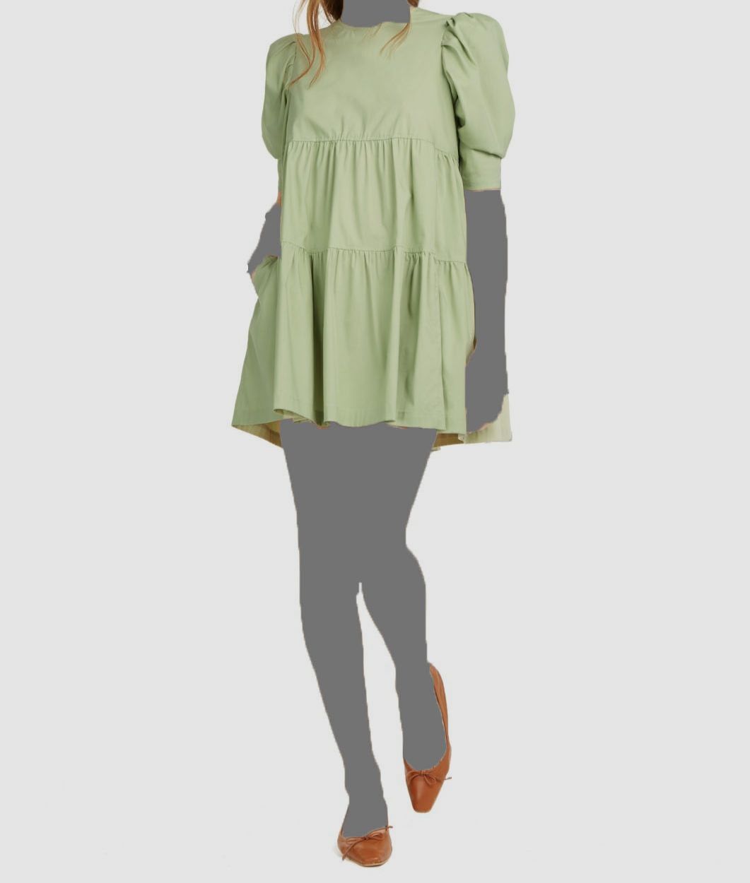 $99 Danielle Bernstein Women’s Green Short Sleeve Tiered Mini Size M