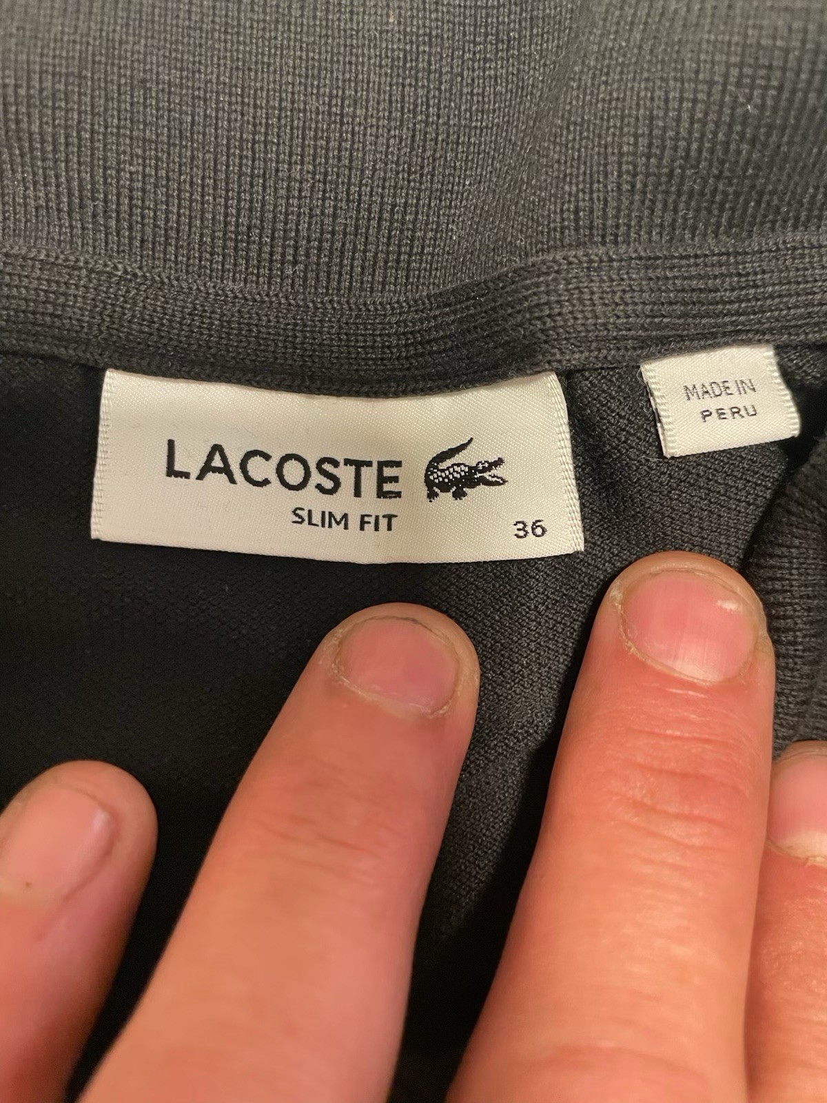 LACOSTE WOMEN’S STRETCH COTTON MINI PIQUÉ POLO TENNIS DRESS. Size 36 Black