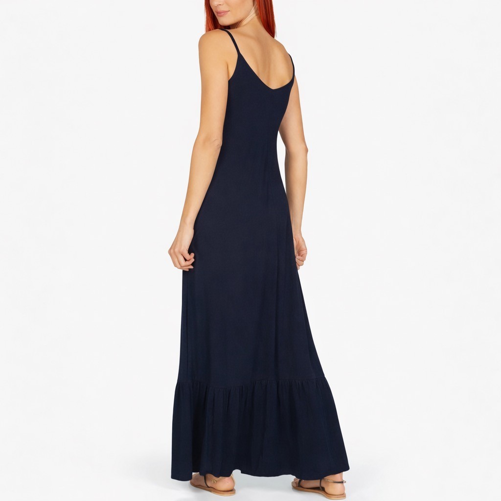 Michael Lauren alvarez spaghetti strap maxi dress size medium navy blue