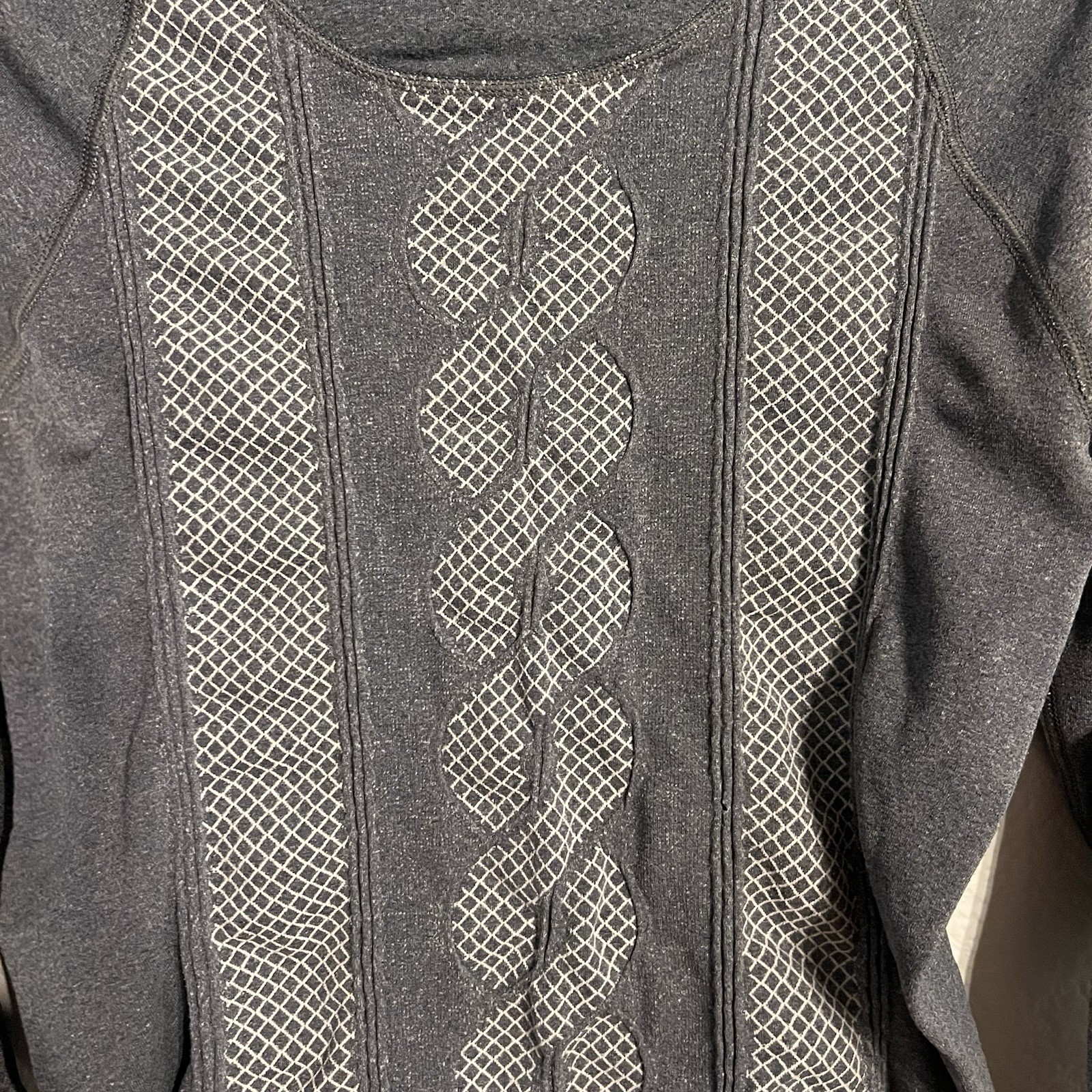 Athleta Gray Detailed Cold Shoulder Long sleeve Dress