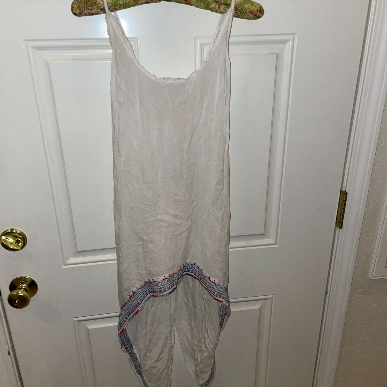 cms associates Women’s White Scoop Neck High Low Dress Size Small