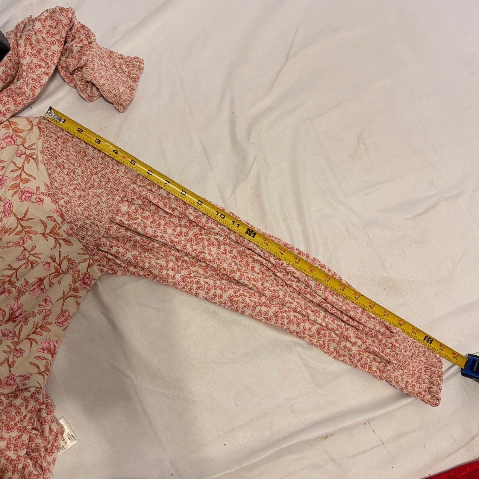 FREE PEOPLE Floral Mixed Print Maxi Dress with billowed sleeves and open back