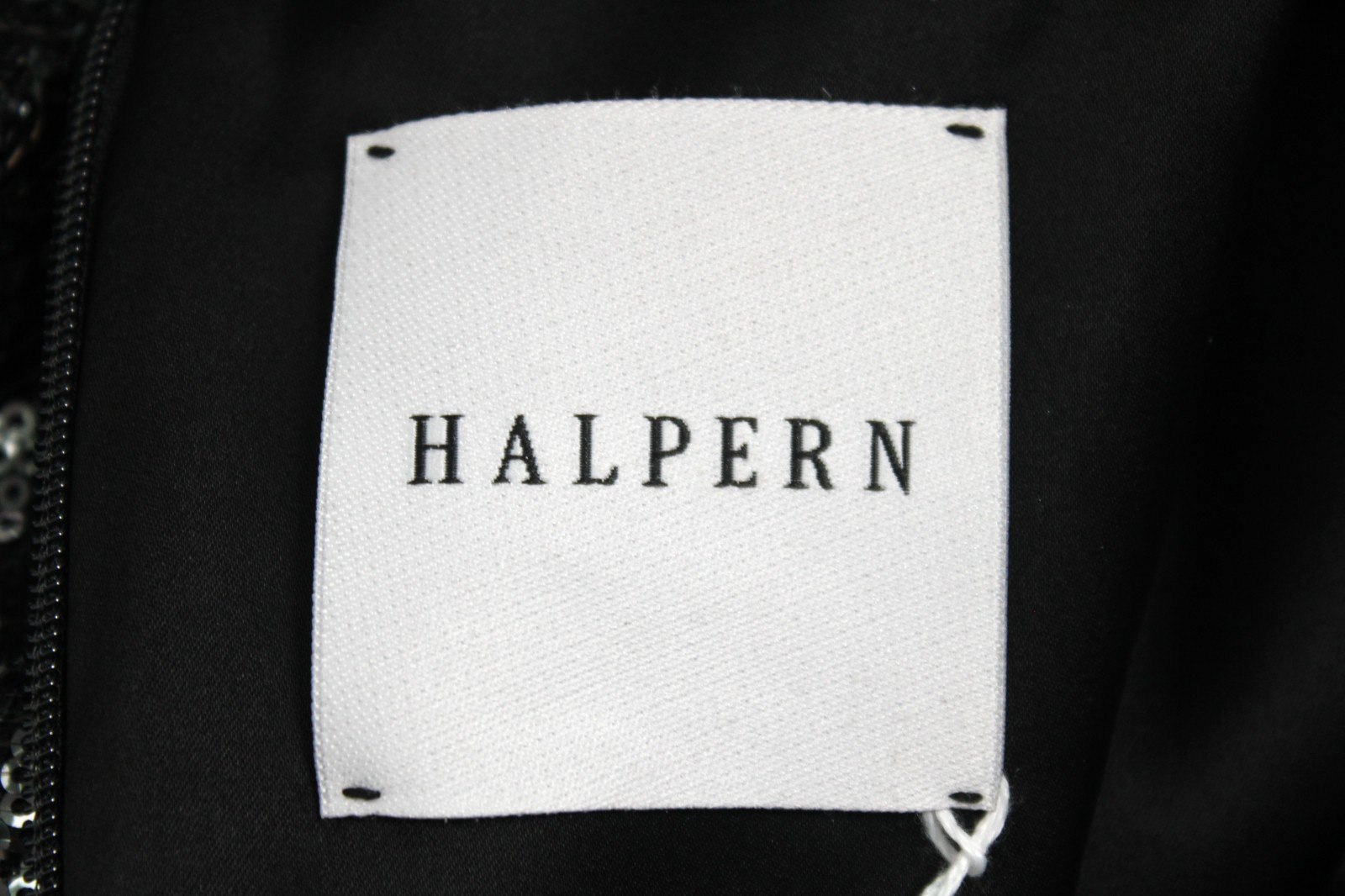 HALPERN Red, Black & Gold Argyle Sequined Halter Neck Sleeveless Dress 36