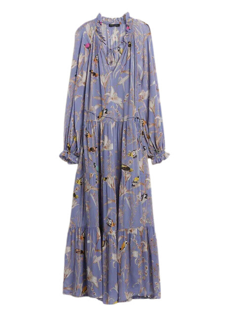 Banana Republic Tiered Maxi Size M Dress – Purple (803880)