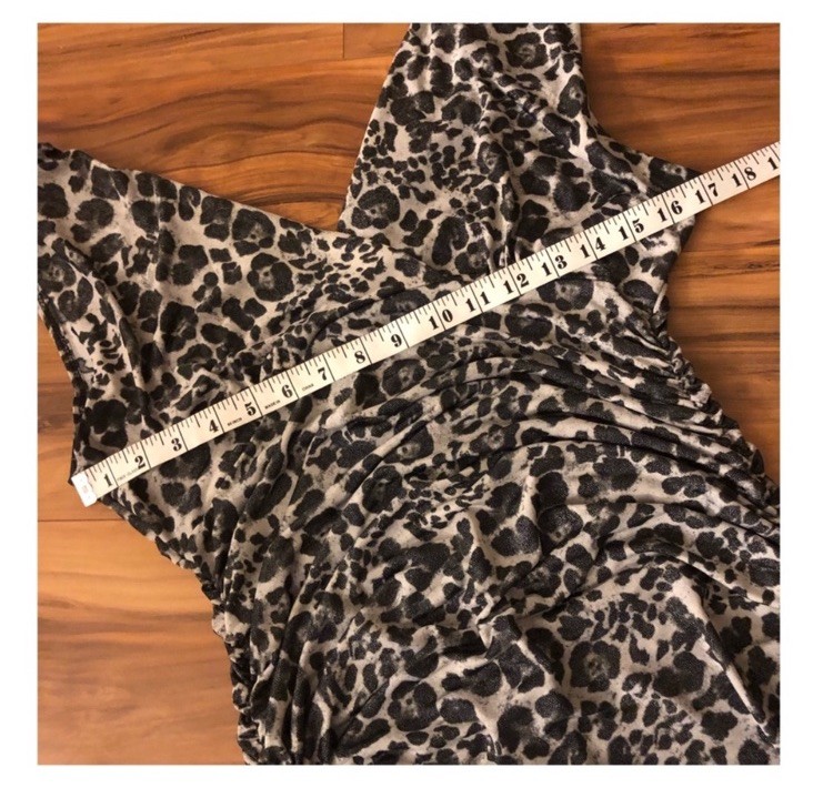 1990’s Vintage Fitted Animal Print Bodycon Mini Dress, Medium/Large