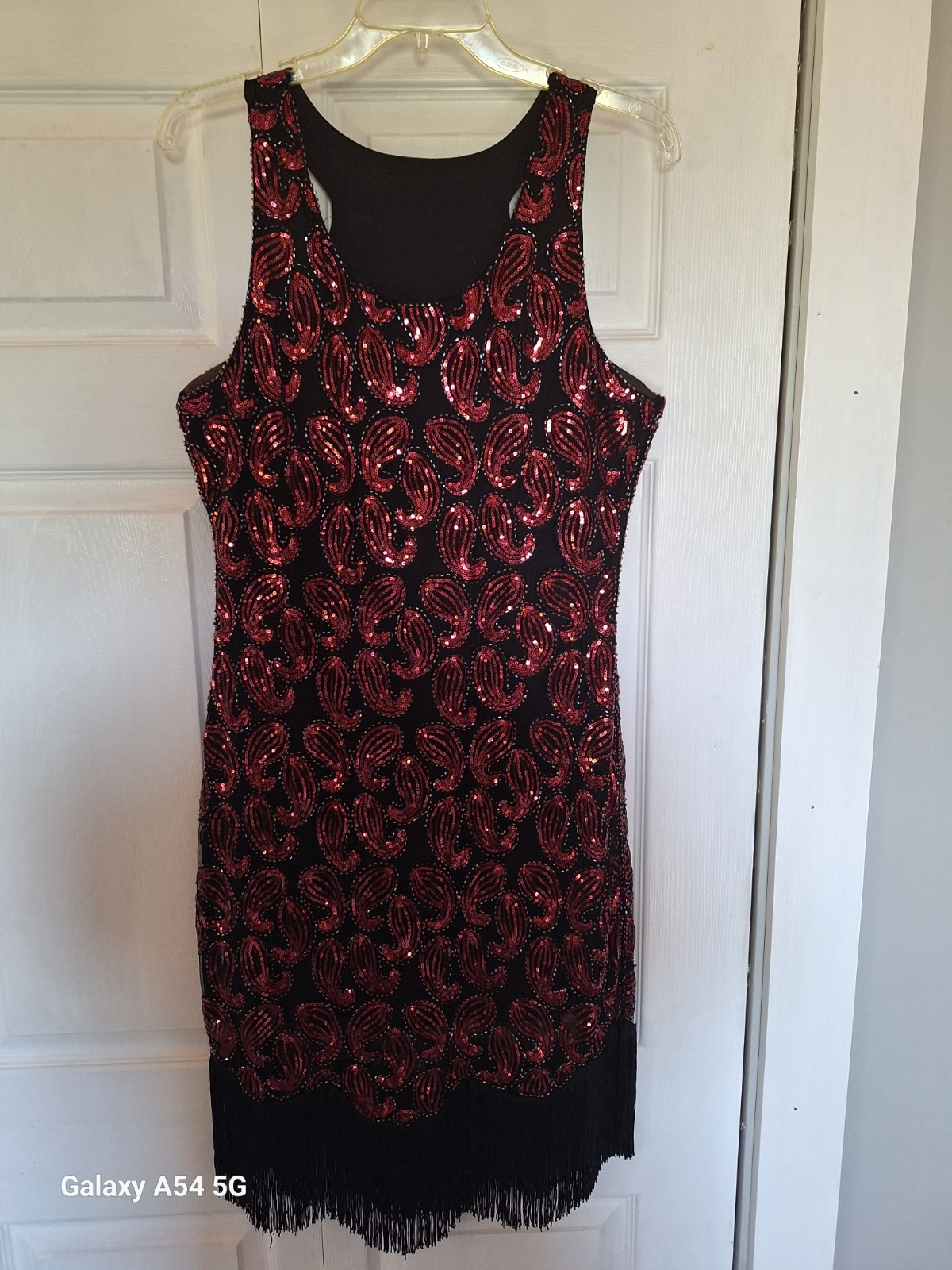 1920’s Maroon Sleeveless Flapper Fress
