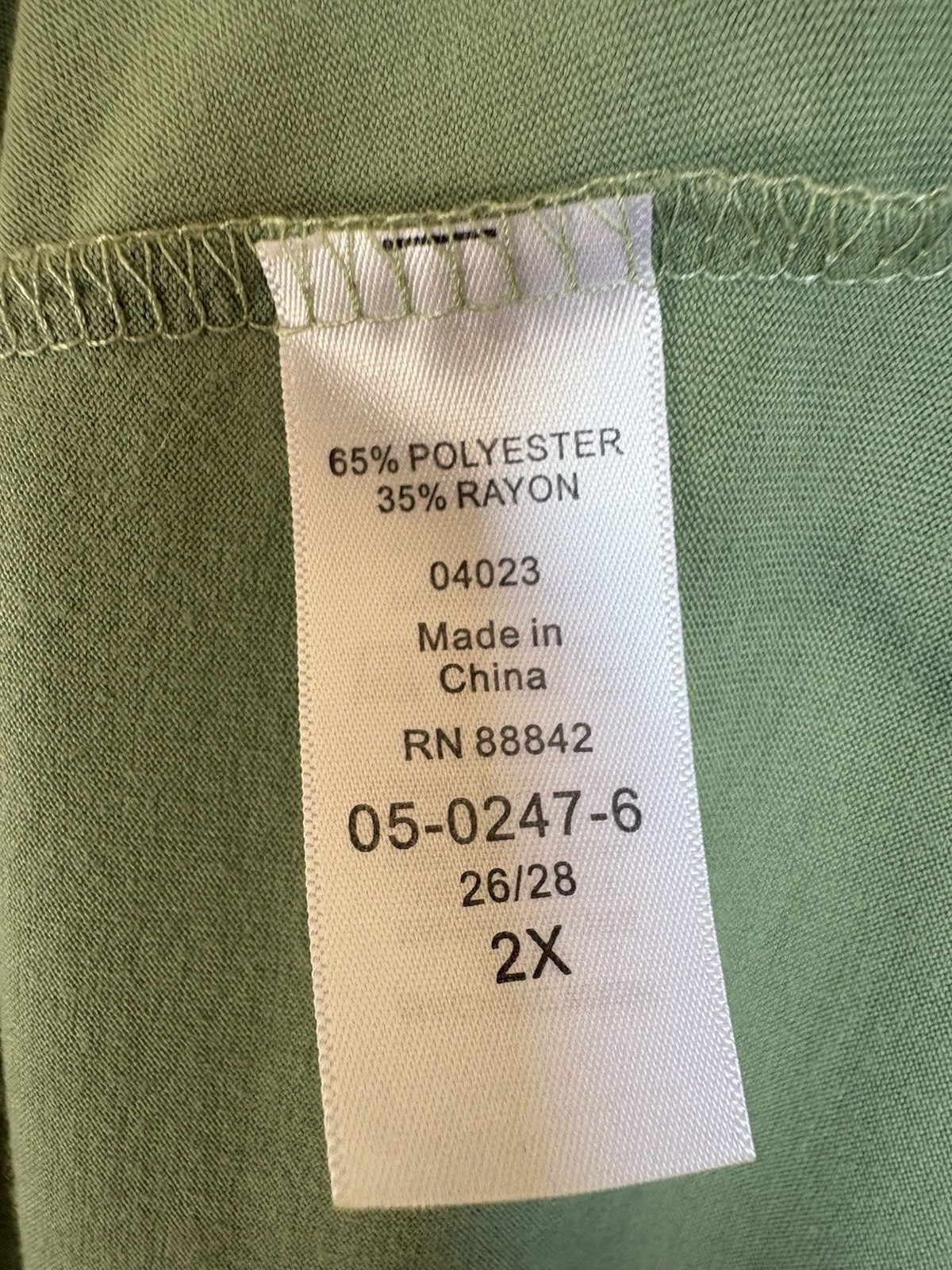 Woman Within Embroidered Lace Comfy Midi Dress 26/28 2X Sage Green Casual Lounge